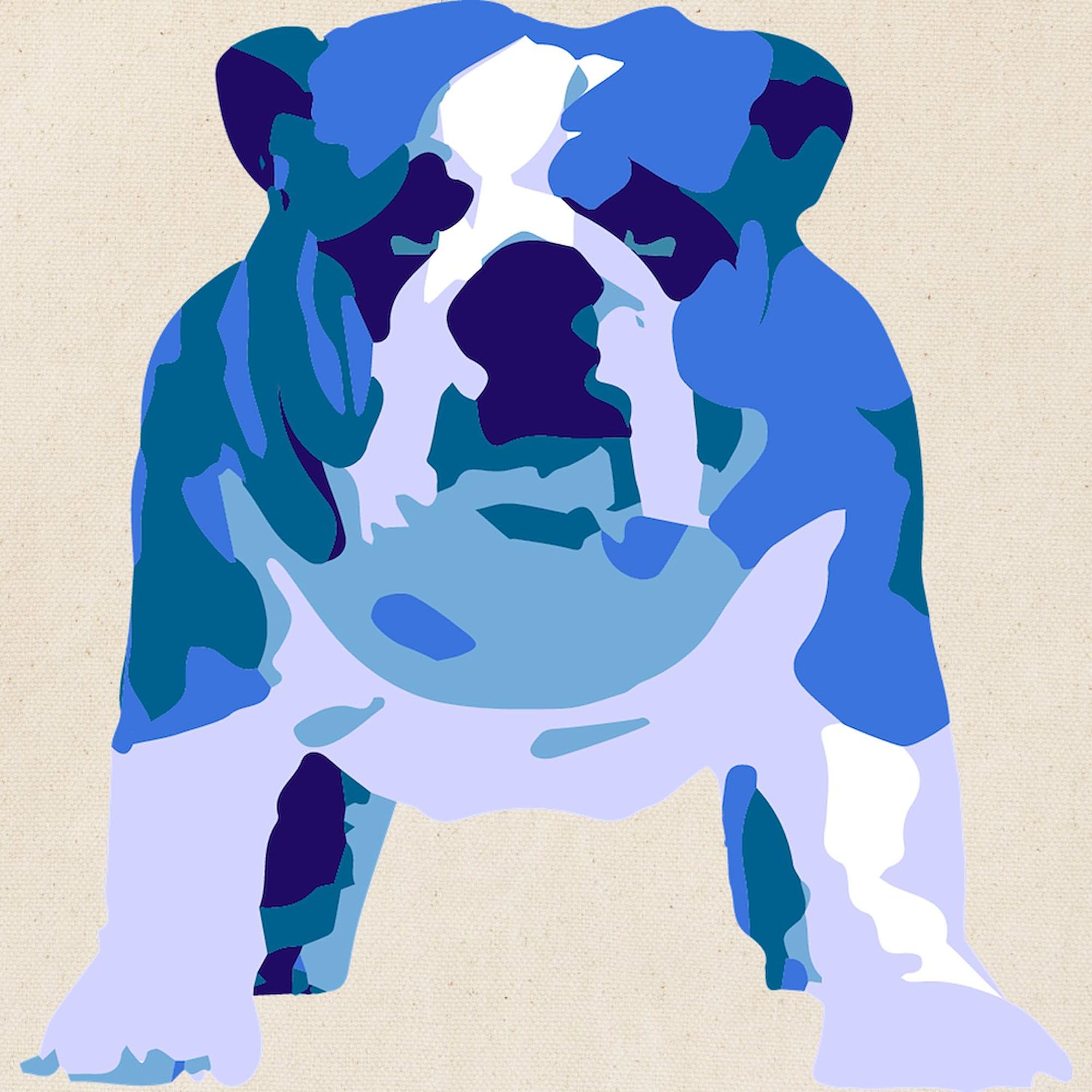 English Bulldog Pop Art Canvas Tote Bag - Reusable Natural Shopping Bag for Groceries, Beach & Work | Funny Dog Lover Gift