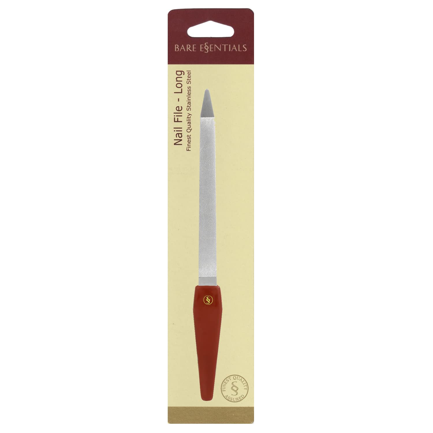 Bare Essentials Professional Nail File 16.5cm (6.5 Inch) - Long Emery Board for Natural & Artificial Nails - Perfect for Manicures, Pedicures & Nail Care at Home or Salon