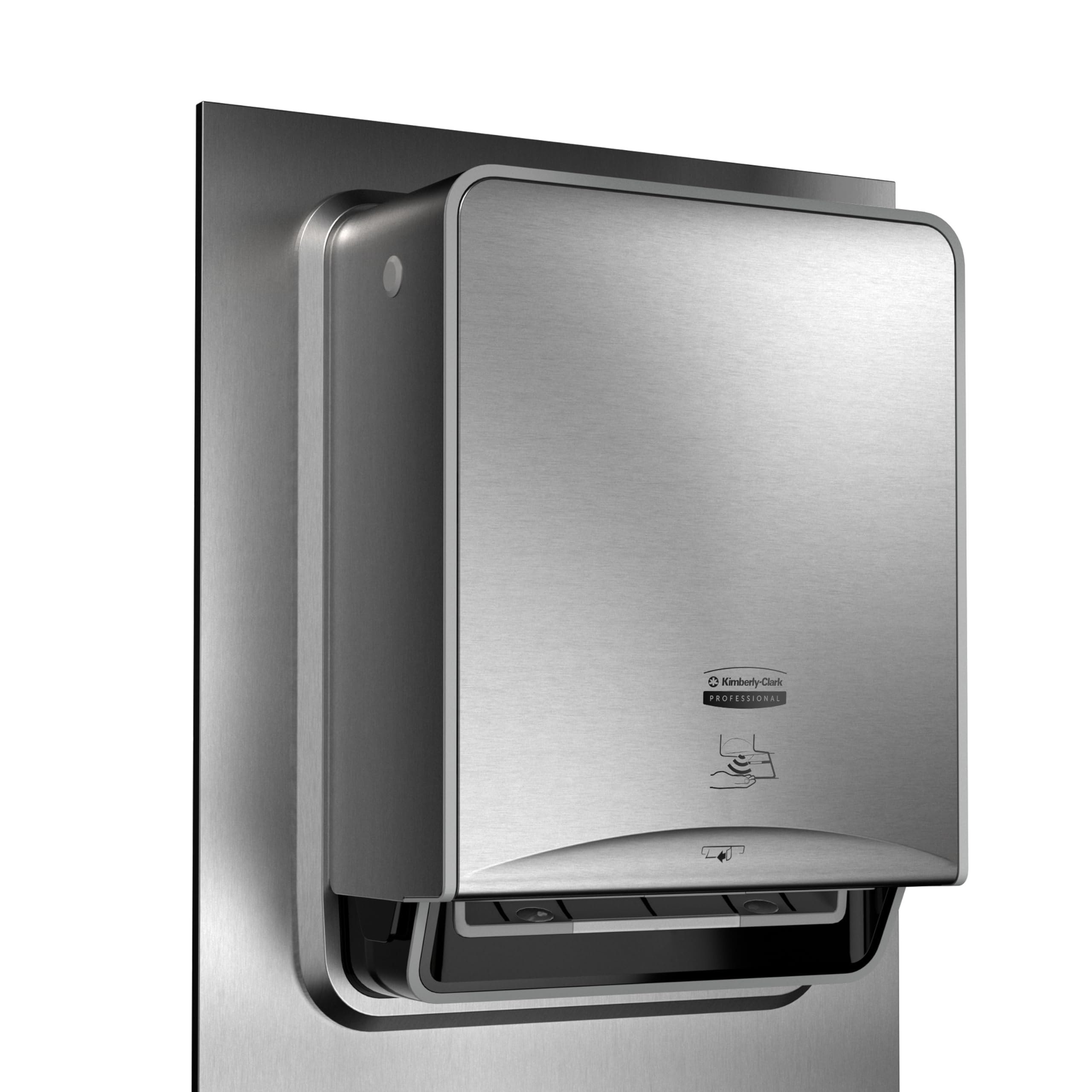 ICON Automatic Roll Towel Recessed Dispenser with Trim Panel (53699) - Stainless Steel Commercial Restroom Solution - Module Sold Separately (Qty 1) for Office, Hotel & Public Washroom Hygiene