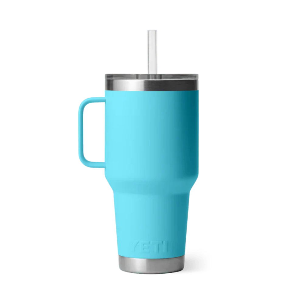 **35 oz Rambler Insulated Stainless Steel Mug with Straw Lid - Perfect for Coffee, Tea & Cold Drinks at Home, Office or Travel**