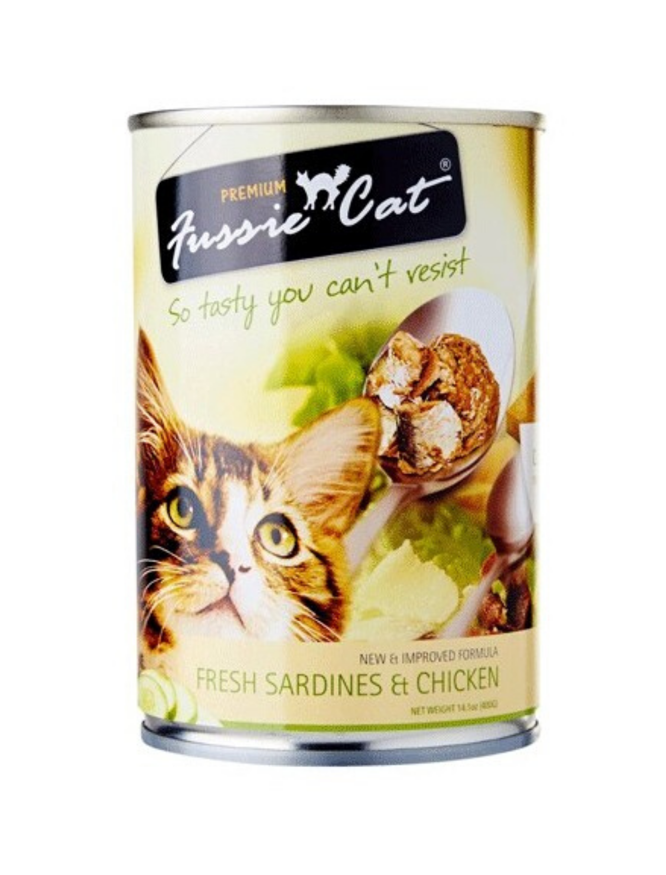 Premium Fussie Cat Sardine & Chicken Wet Food for Cats - Grain-Free, High-Protein Canned Cat Food (400g) - Perfect for Picky Eaters & Indoor Cats