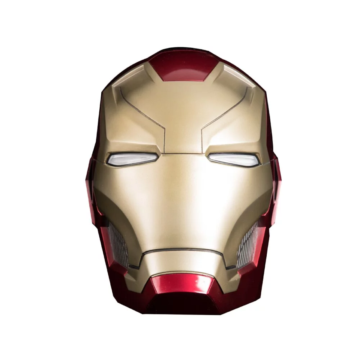 Iron Man Mark 46 1:1 Scale Helmet with Bluetooth Speaker - Marvel Avengers Collectible for Cosplay, Home Decor & Movie Night Experience