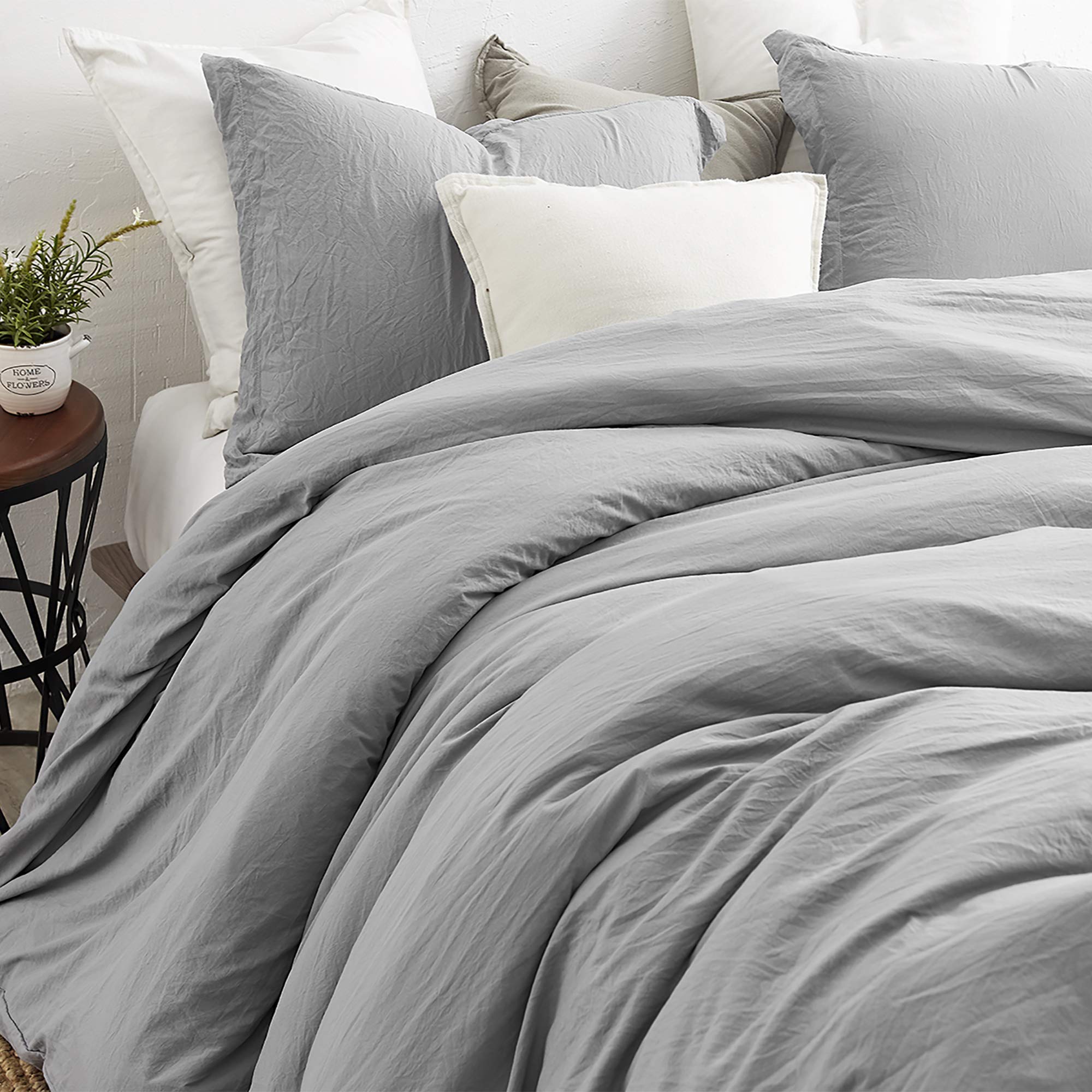 Natural Loft Queen Duvet Cover Set - Soft Alloy Color Bedding for Cozy Sleep - Perfect for Master Bedroom & Guest Room Decor
