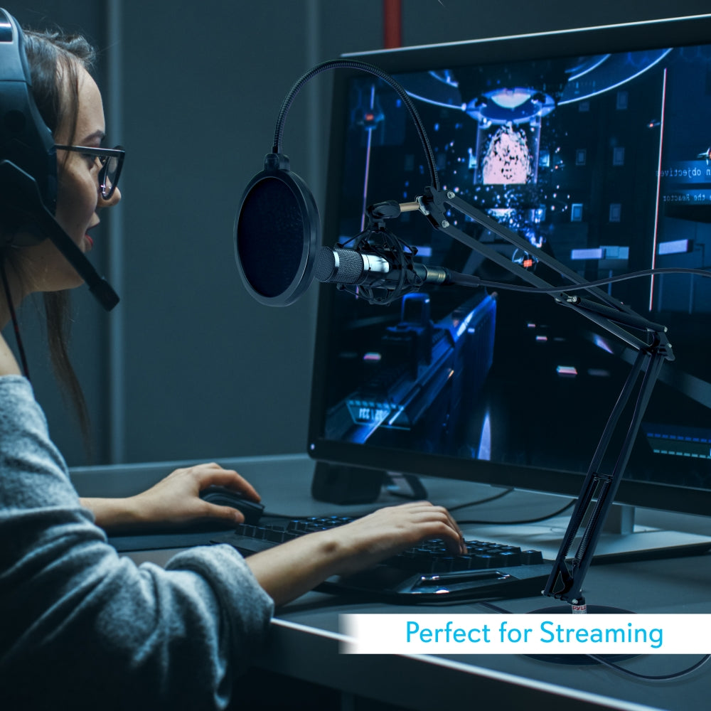Professional Desktop Suspension Microphone Boom Stand - Adjustable Mic Arm for Podcasting, Streaming & Voice Recording - Perfect for Home Studios, Gaming Setups & Content Creation