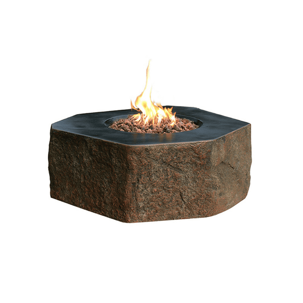 Columbia Outdoor Concrete Fire Table - Weather-Resistant Patio Heater for Backyard, Garden & Deck - Perfect for Camping, BBQ & Relaxing Evenings