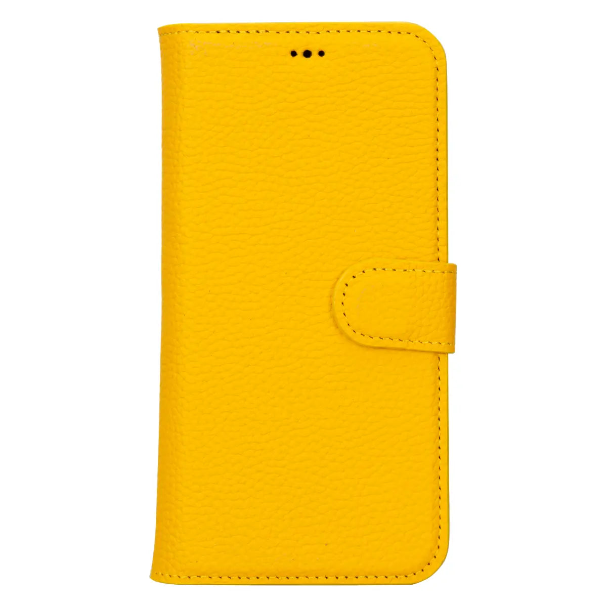 Premium Yellow Leather Wallet Case for iPhone 15 Pro Max - Slim Protective Cover with Card Slots | Perfect for Everyday Use, Travel & Business (2023 Model)