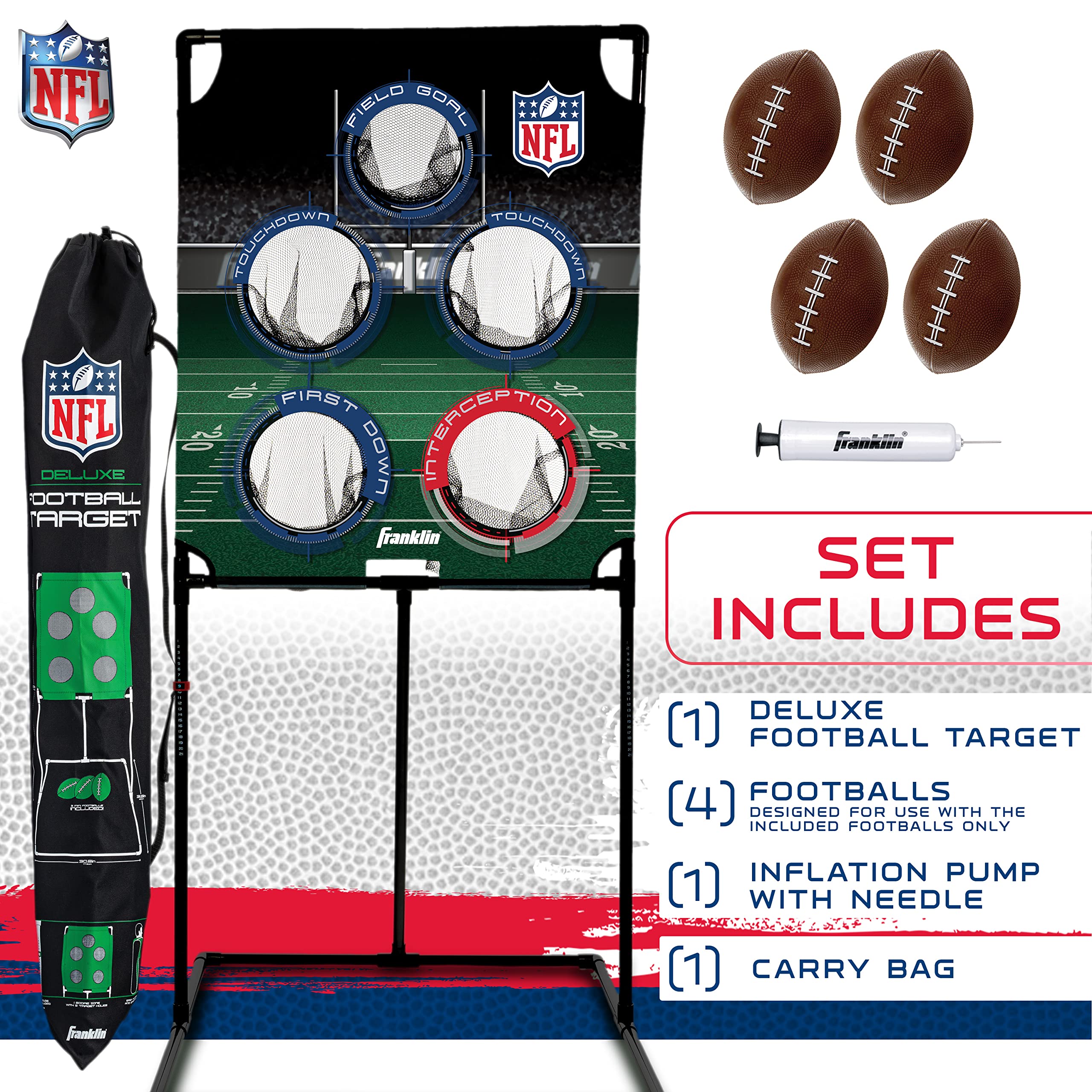 Franklin Sports Football & Baseball Target Toss Game Set for Kids - Indoor & Outdoor Throwing Activity with Mini Balls & Targets - Perfect for Backyard Play, Birthday Parties & Family Game Nights