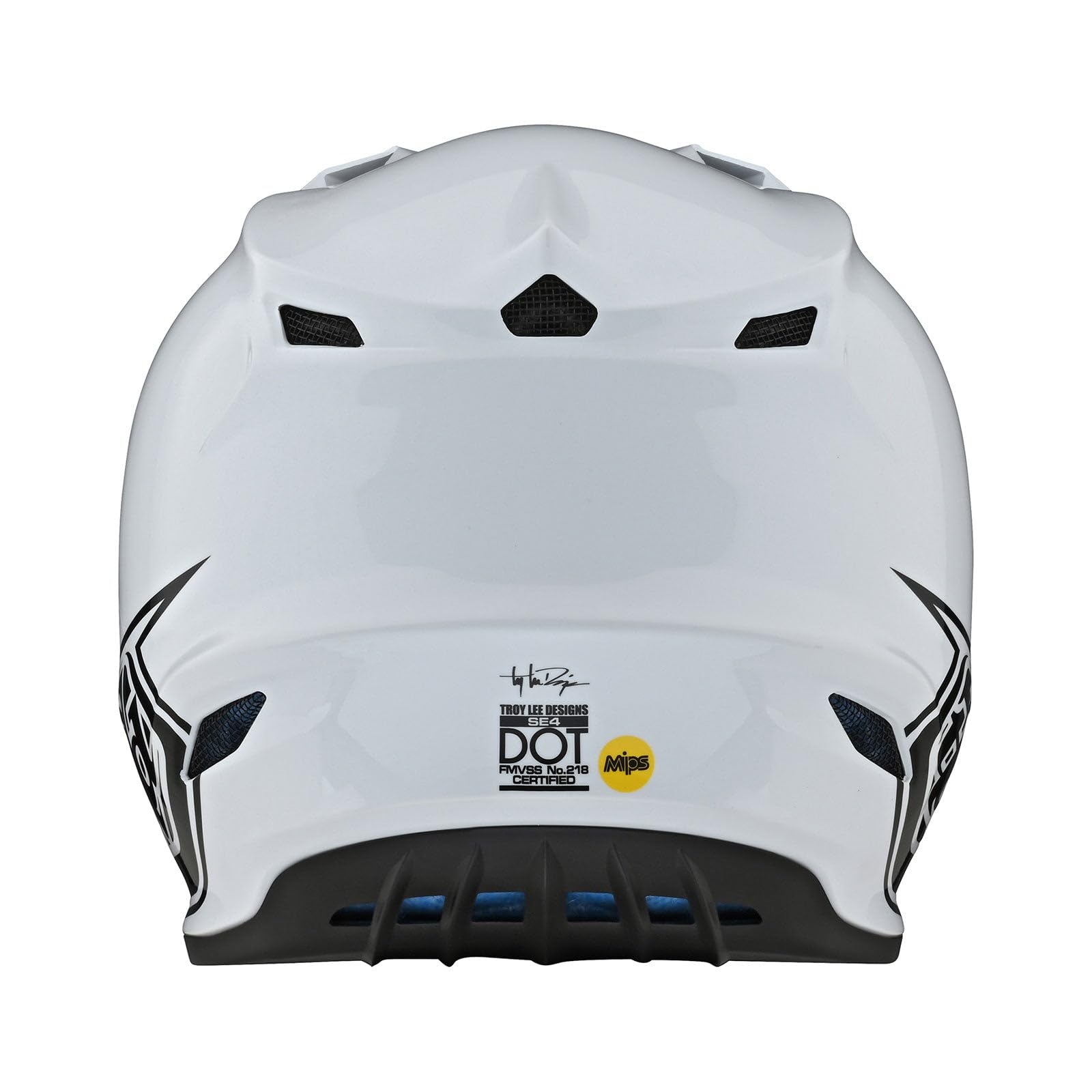 Troy Lee Designs SE4 Motocross MX Helmet - Lightweight Polyacrylite Shell, Mono White (Large) - Perfect for Off-Road Racing & Trail Riding