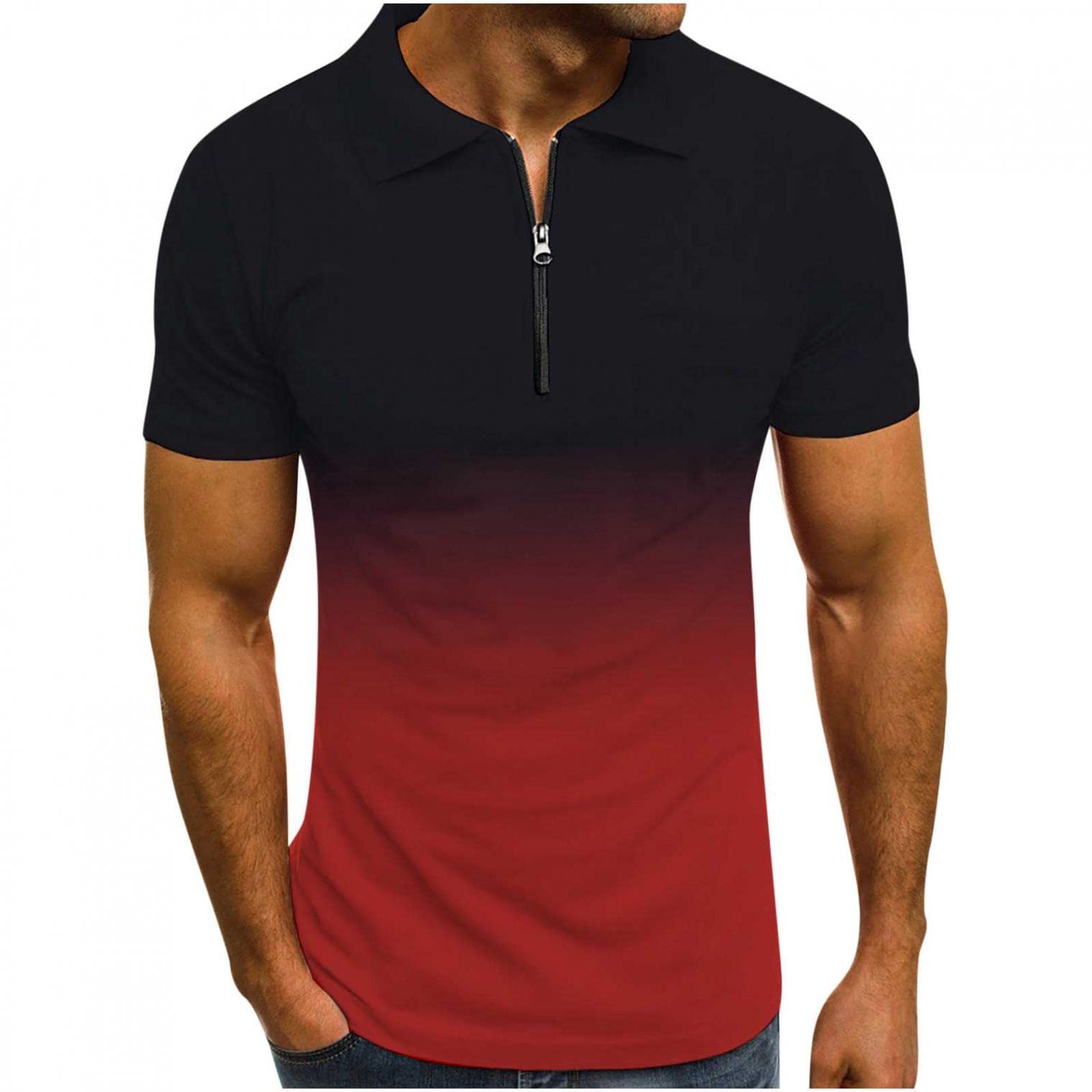Men's Polo T-Shirts - Breathable Henley & Crew Neck Casual Short Sleeve Tees for Workout, Gym & Everyday Wear | Comfortable Athletic & Leisure Tops