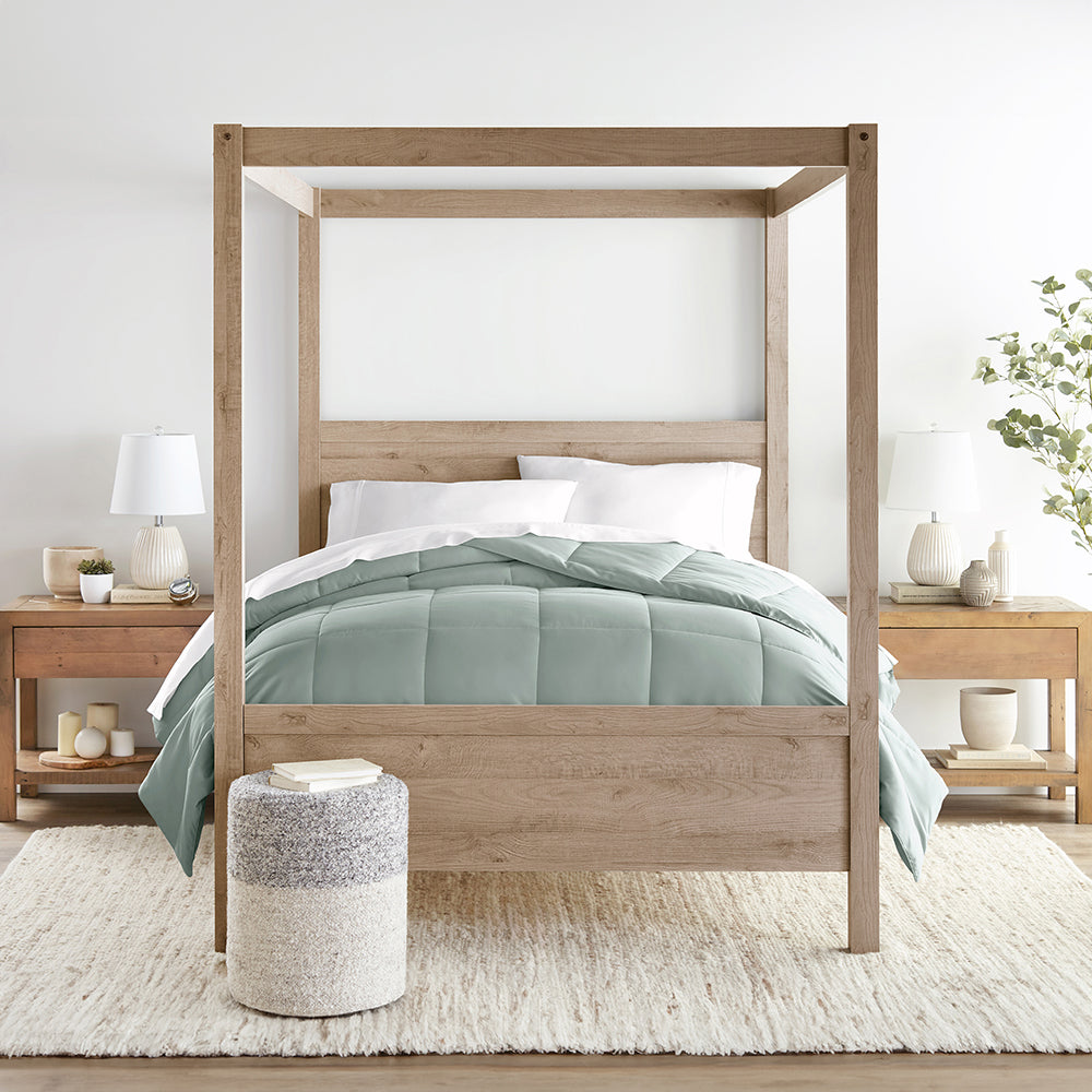 Premium Solid Down Alternative Comforter - Hypoallergenic, Ultra Soft & Breathable Bedding for All Seasons | Perfect for Master Bedroom, Guest Room & Dormitory Use