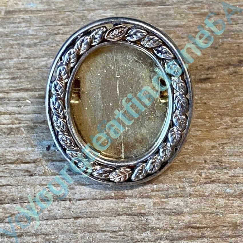 Sterling Silver Diamond Picture Frame Pendant Pin - Elegant Jewelry for Gifts, Memorials & Special Occasions