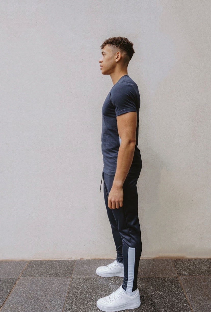Cerus Navy Essential Jogging Bottoms for Men - Comfortable Athletic Pants for Running, Gym & Lounge - Lightweight & Breathable Workout Sweatpants