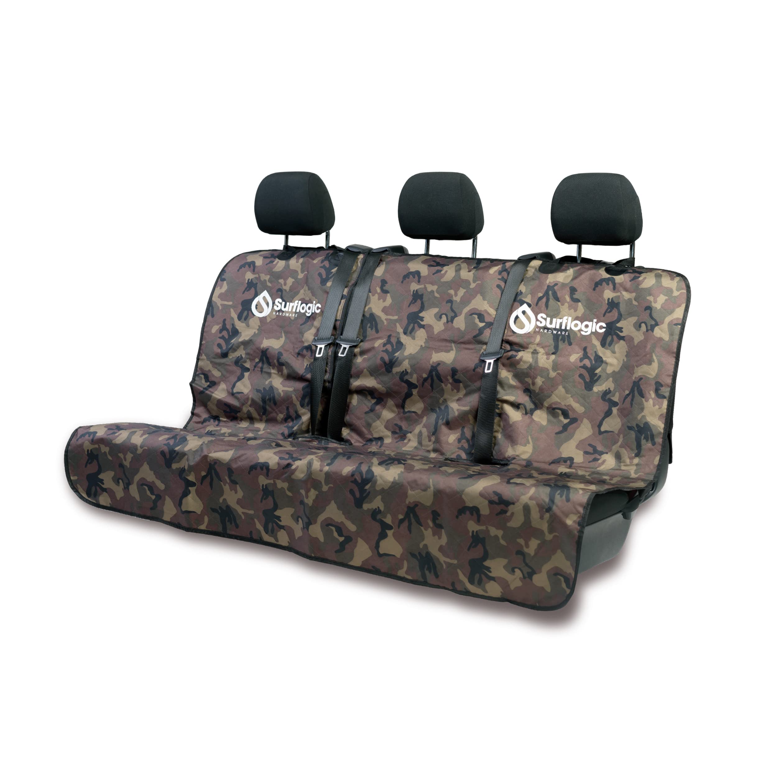 2021 Surflogic Waterproof Car Seat Cover - Heavy Duty Triple Layer Protection - Camouflage Design (Model 59116) - Perfect for SUVs, Trucks & Vans - Spill Proof & Pet Friendly