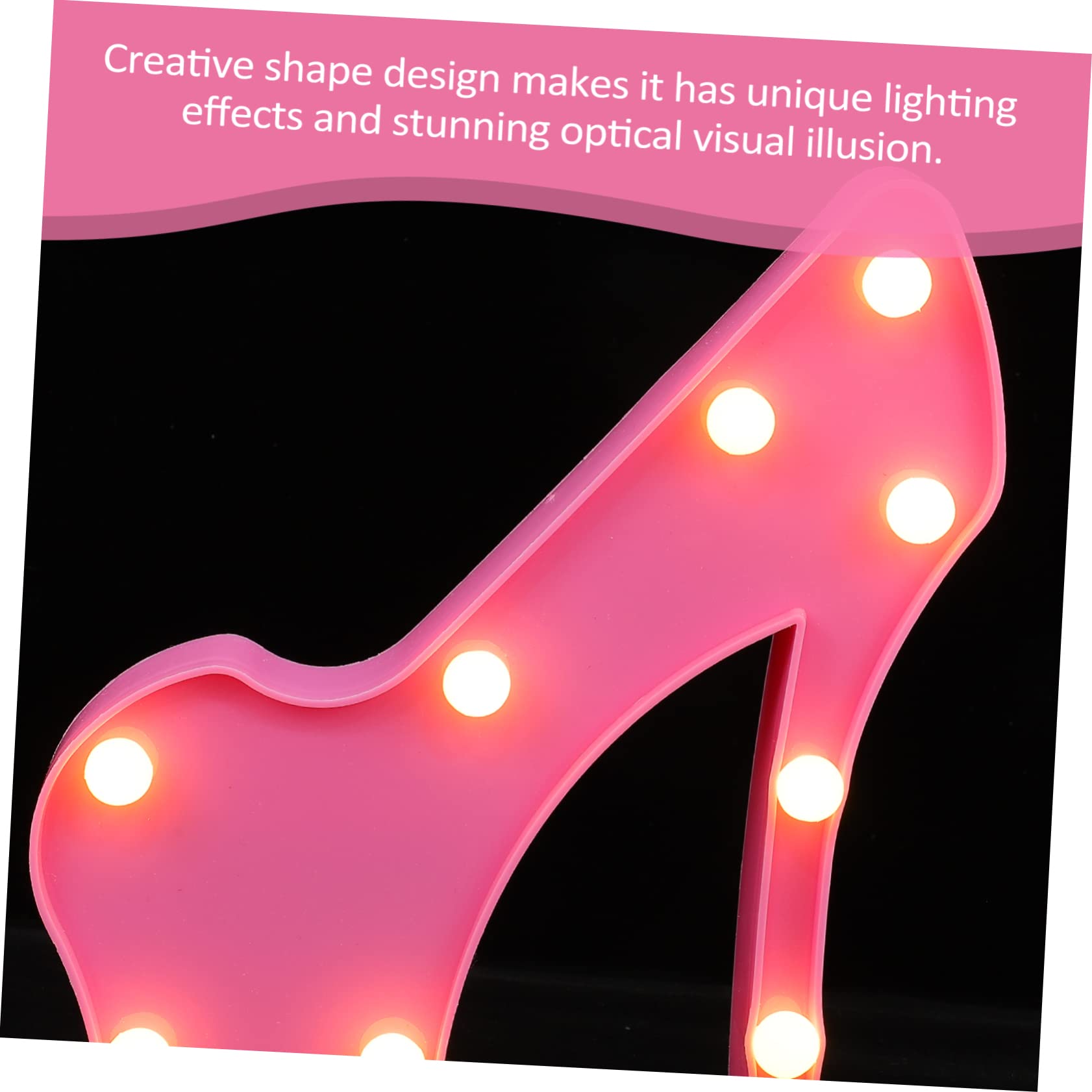 Angoily Unique High Heel Shaped LED Night Lamp - Romantic Bedroom Decor, Terrace & Garden Lighting, Festival Decoration - Safe & Durable Material for Women's Gift & Home Ambiance