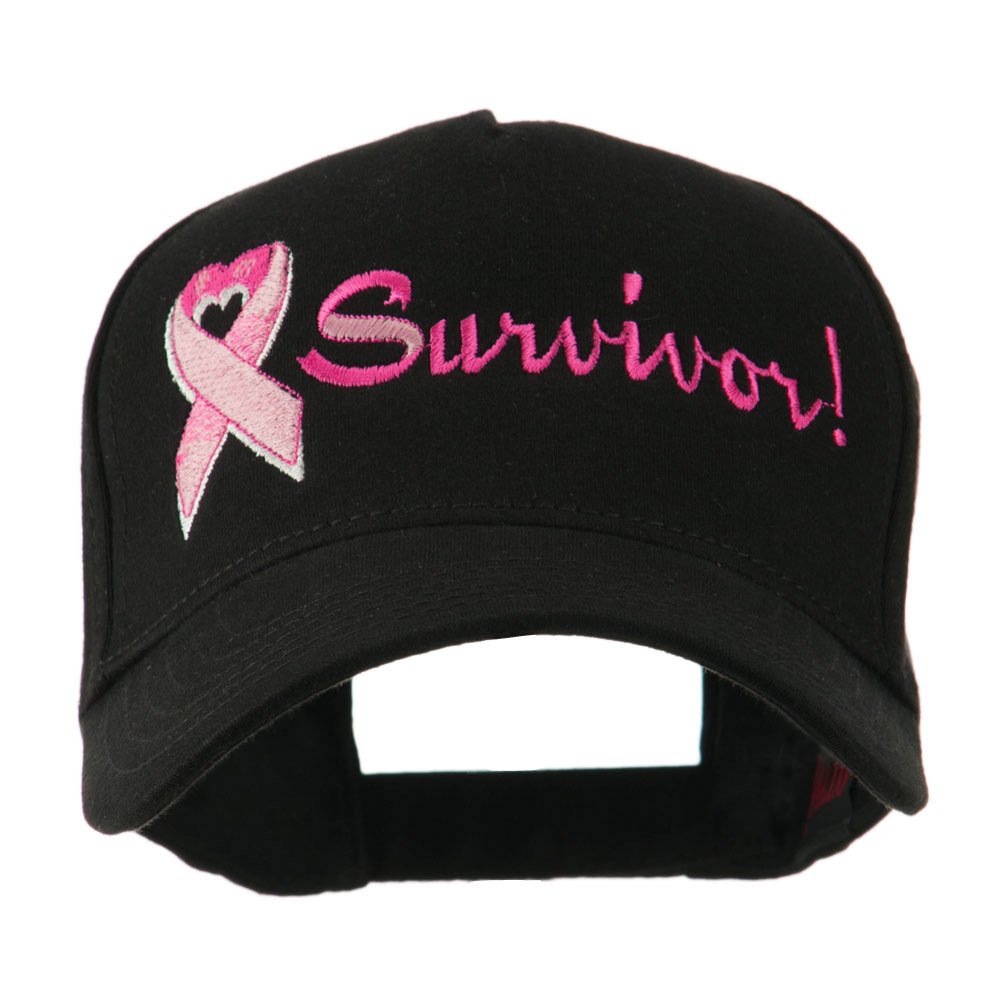 Breast Cancer Survivor Ribbon Embroidered Cap - Pink Ribbon Awareness Hat for Women & Men - Support Survivors, Chemo Patients & Awareness Events