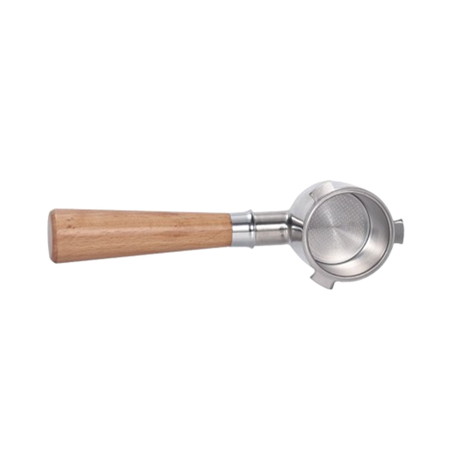 Delonghi Compatible 51mm Bottomless Portafilter - Premium Beechwood Handle for Espresso Machines | Perfect for Home Baristas & Coffee Shops