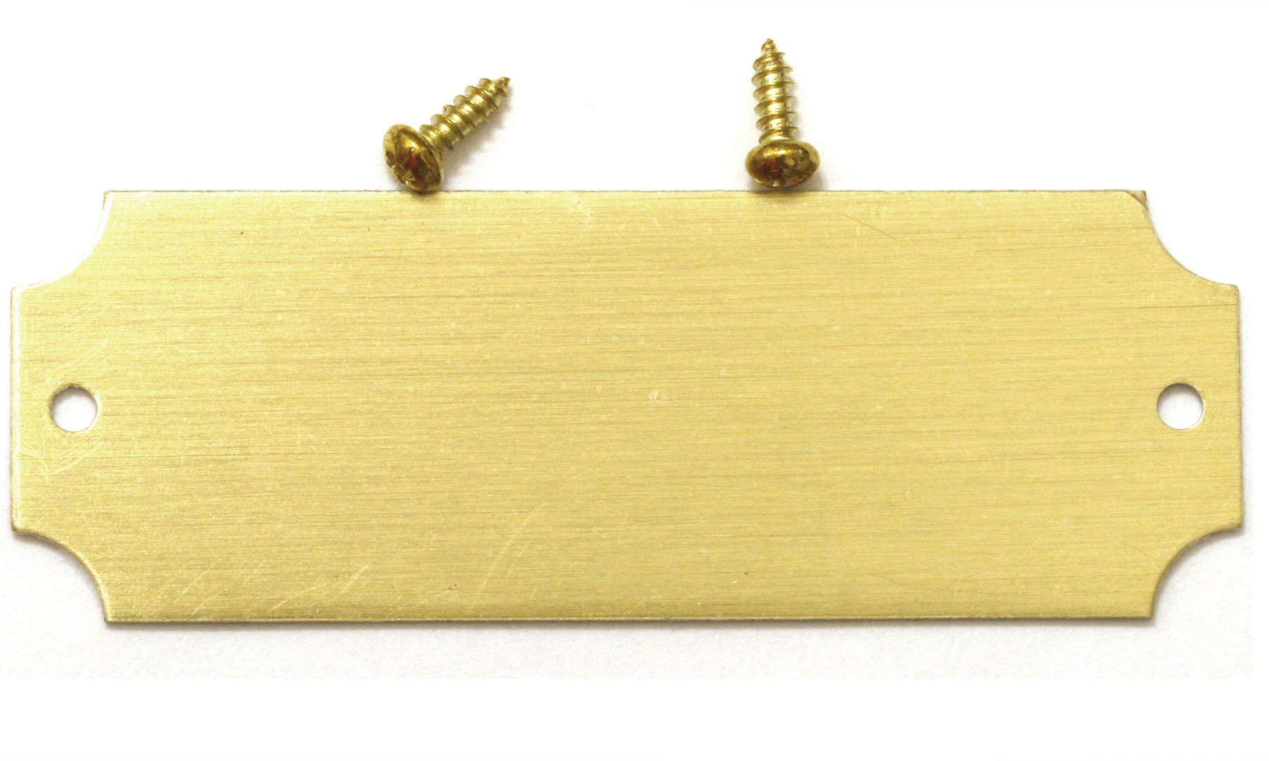 100 Pack Blank Solid Brass Satin Name Plates - 0.875
