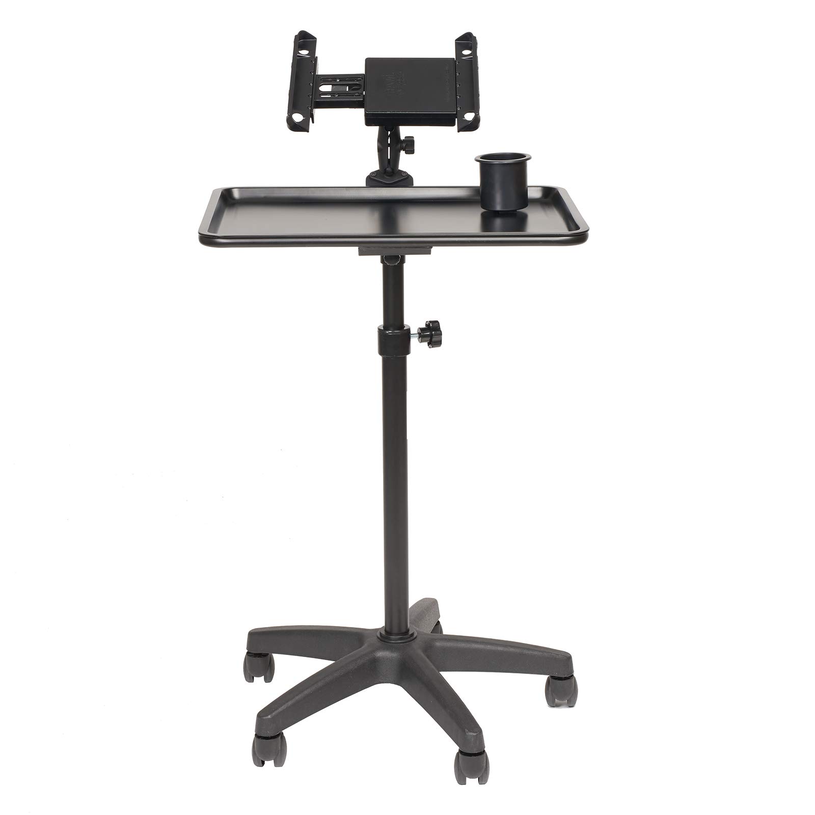 Therafin Mobile Rolling Cart with Locking Tablet Holder - Perfect for Medical Offices, Hospitals, and Home Healthcare Use
