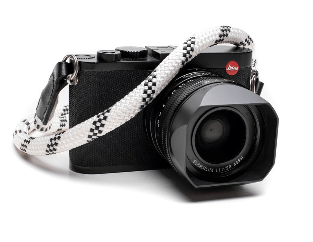 Leica Camera Rope Strap - 100cm Adjustable Neck Strap for DSLR & Mirrorless Cameras (Black & White) - Perfect for Travel, Street Photography & Everyday Use
