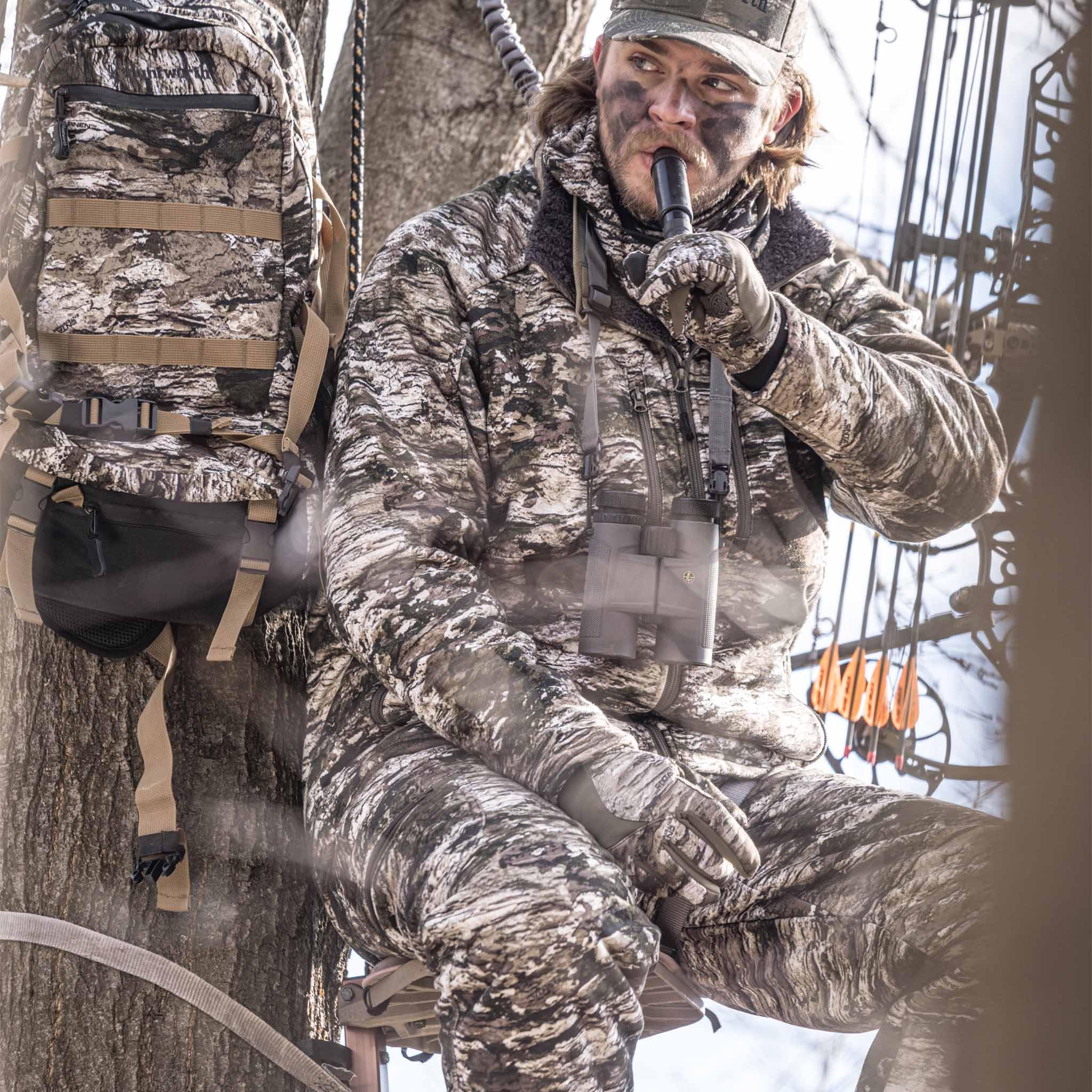 Huntworth Ketchikan Men's Heavyweight Windproof Water-Resistant Soft Shell Hunting Pants - Outdoor Tactical Camo Pants for Hunting, Hiking & Winter Activities