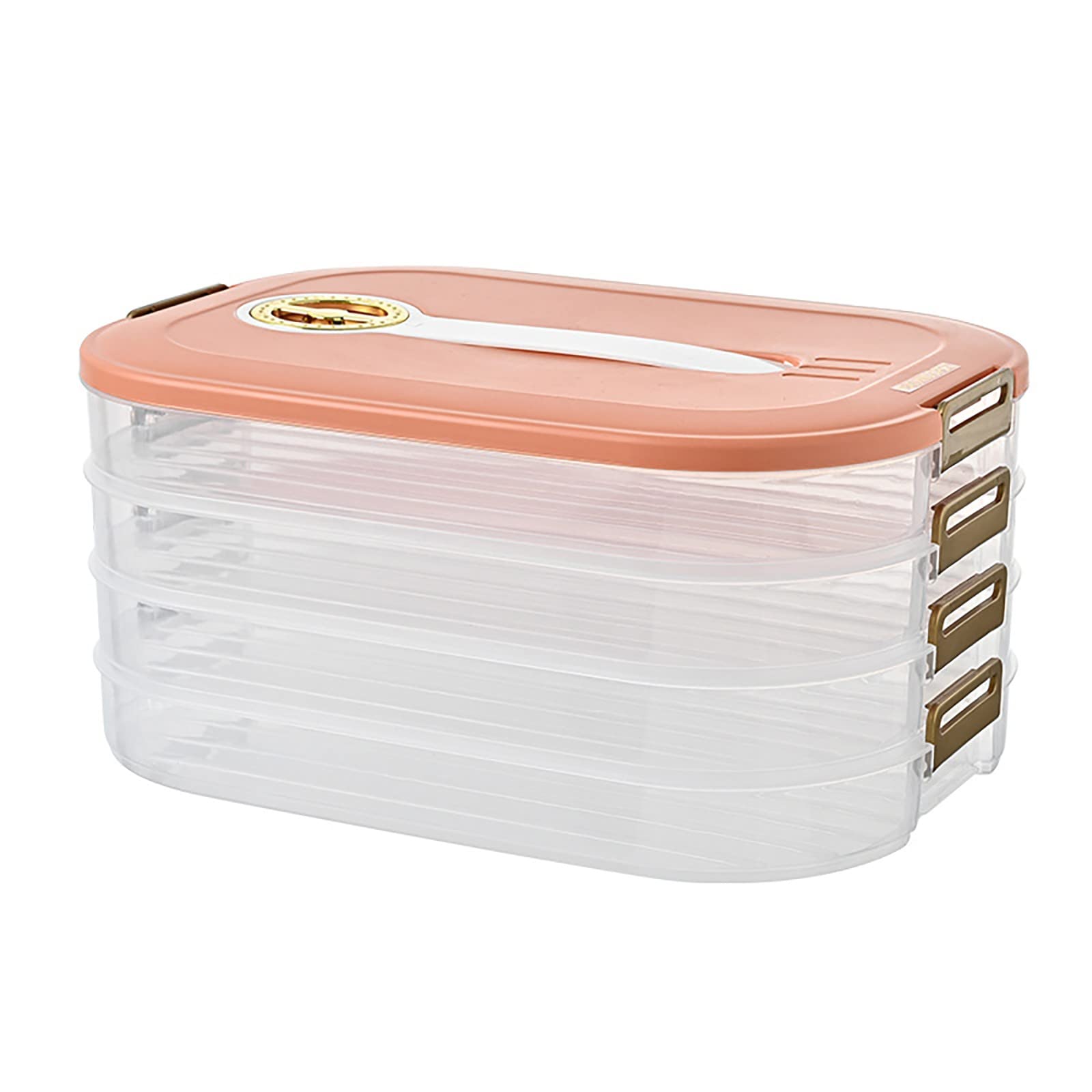BPA-Free Food Storage Containers - 5-Piece Set, Airtight & Stackable Lunch Boxes for Meal Prep, Freezer Safe, Microwave Safe - Perfect for Dumplings, Leftovers, Office Lunch & Picnics (G, One Size)