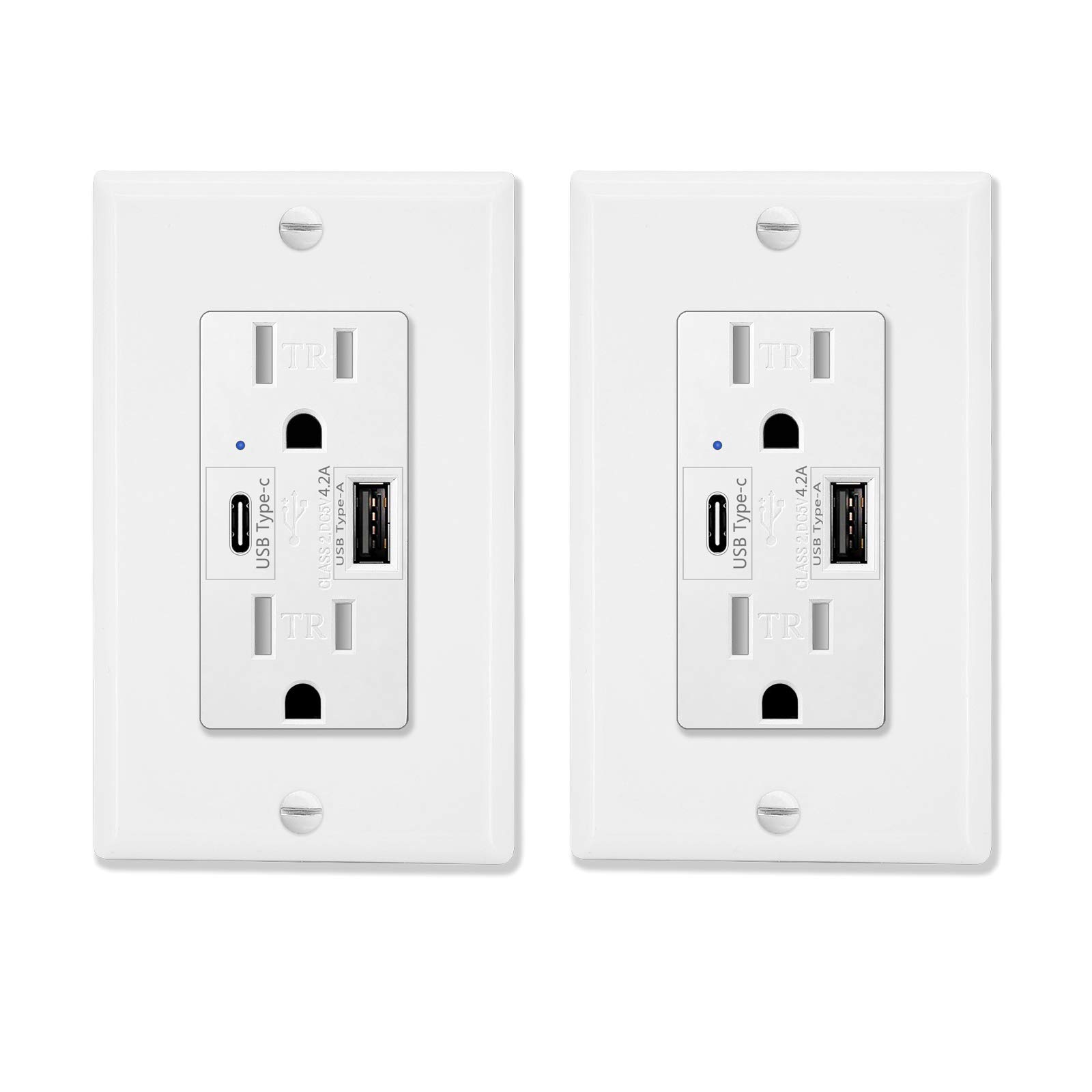 Greencycle 15A USB-C Charger - 2 Pack, UL Listed for Apple/Samsung/Google Devices - Perfect for Home & Office