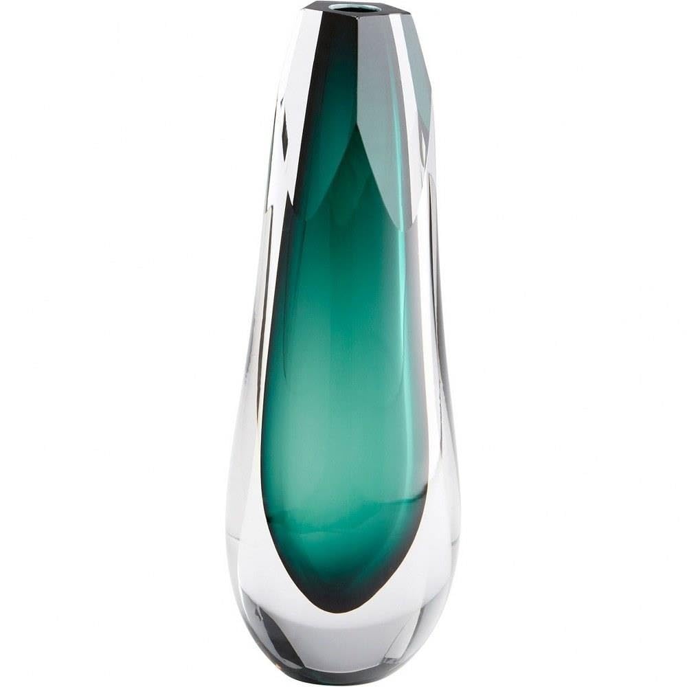 Cyan Design 10296 Galatea 11 Inch Large Green Vase - Elegant Home Decor for Living Room, Dining Table & Wedding Centerpieces