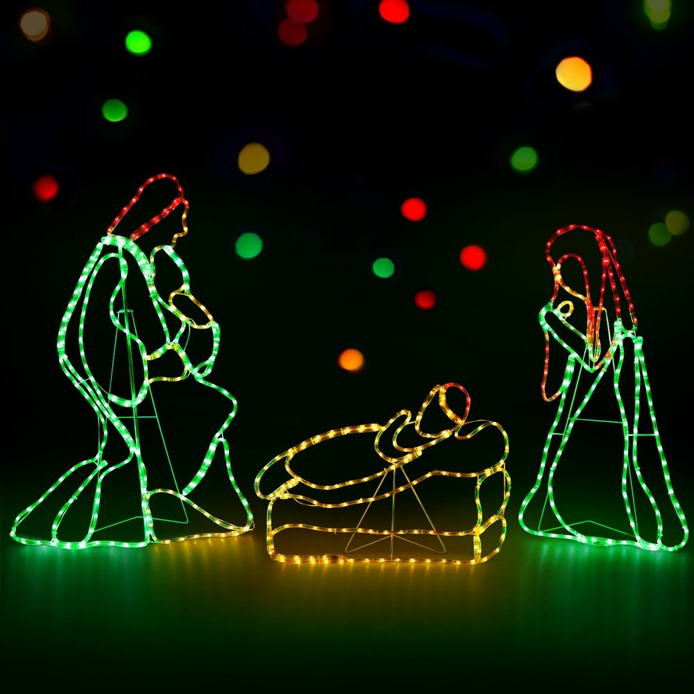 552 LED Christmas Rope Lights - 112cm Outdoor Waterproof Holiday Decorations for Tree, House, Yard & Party Lighting