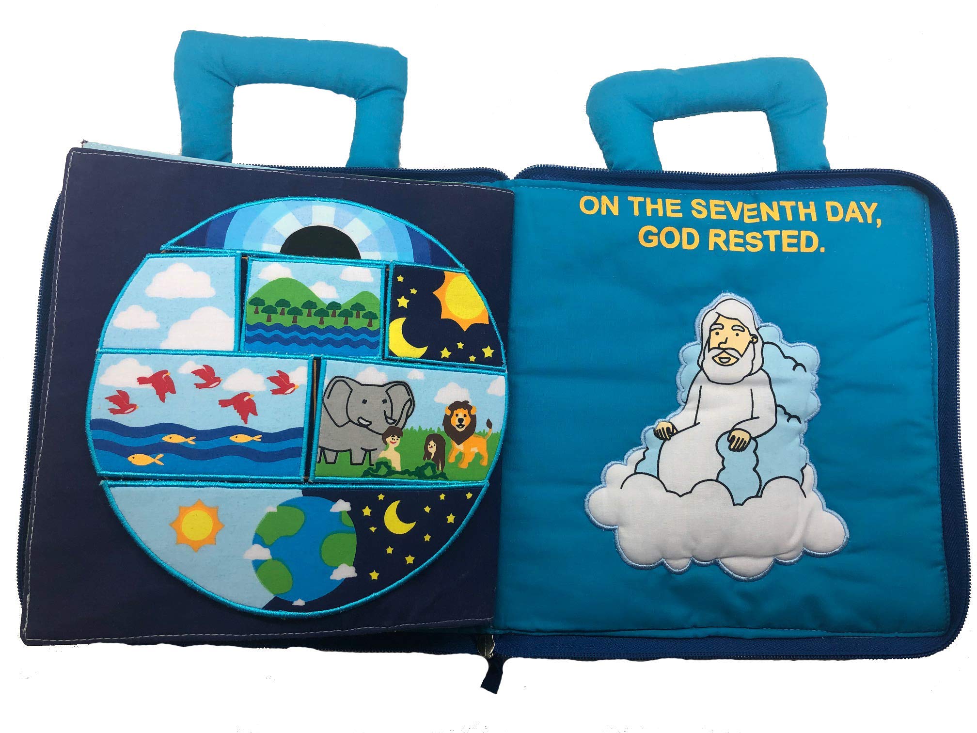 The Beginning Quiet Book: Interactive Creation Story Fabric Activity Busy Book for Toddlers & Kids | Educational Bible Learning Toy for Church & Home | Perfect for Sunday School, Travel & Quiet Time Play