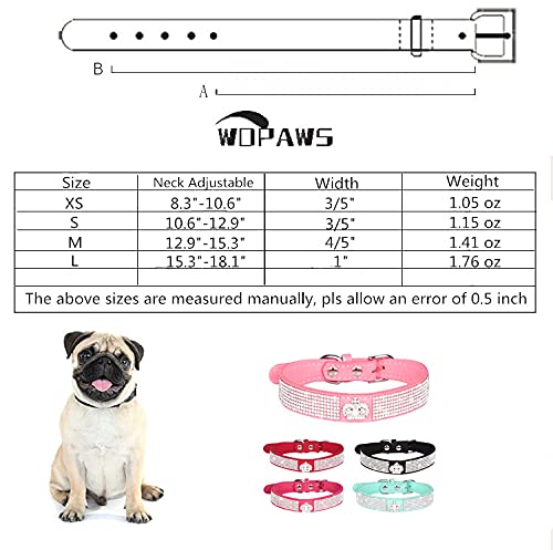 Sparkling Rhinestone Dog & Cat Collar with Diamond Crown - Bling Pet Collar for Small, Medium & Large Dogs (Pink, Size S) | Perfect for Pet Parties, Photo Shoots & Special Occasions