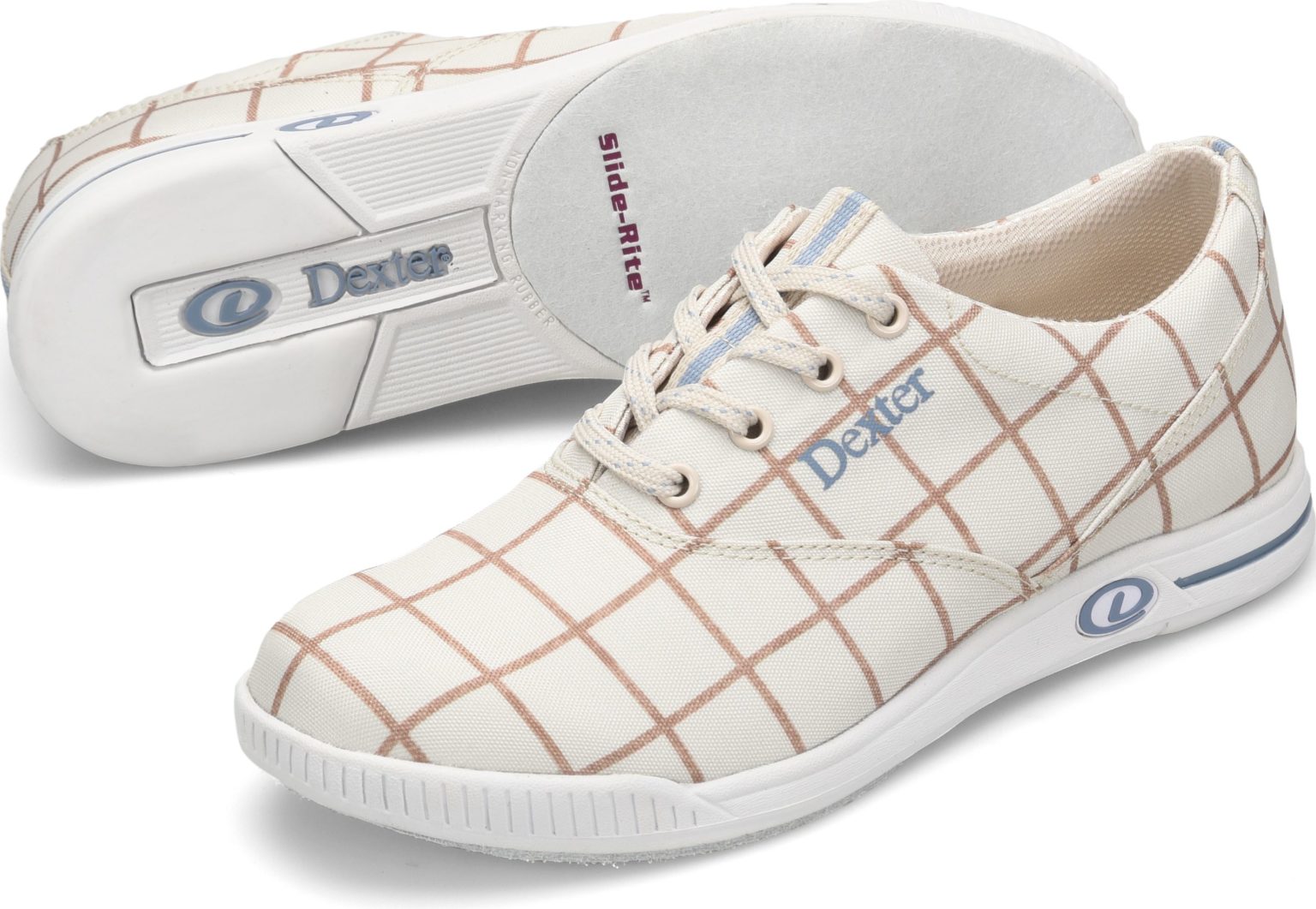 Dexter Women's Kerrie Bowling Shoes - Cream Plaid Design for Comfort & Performance | Perfect for League Play & Casual Bowling