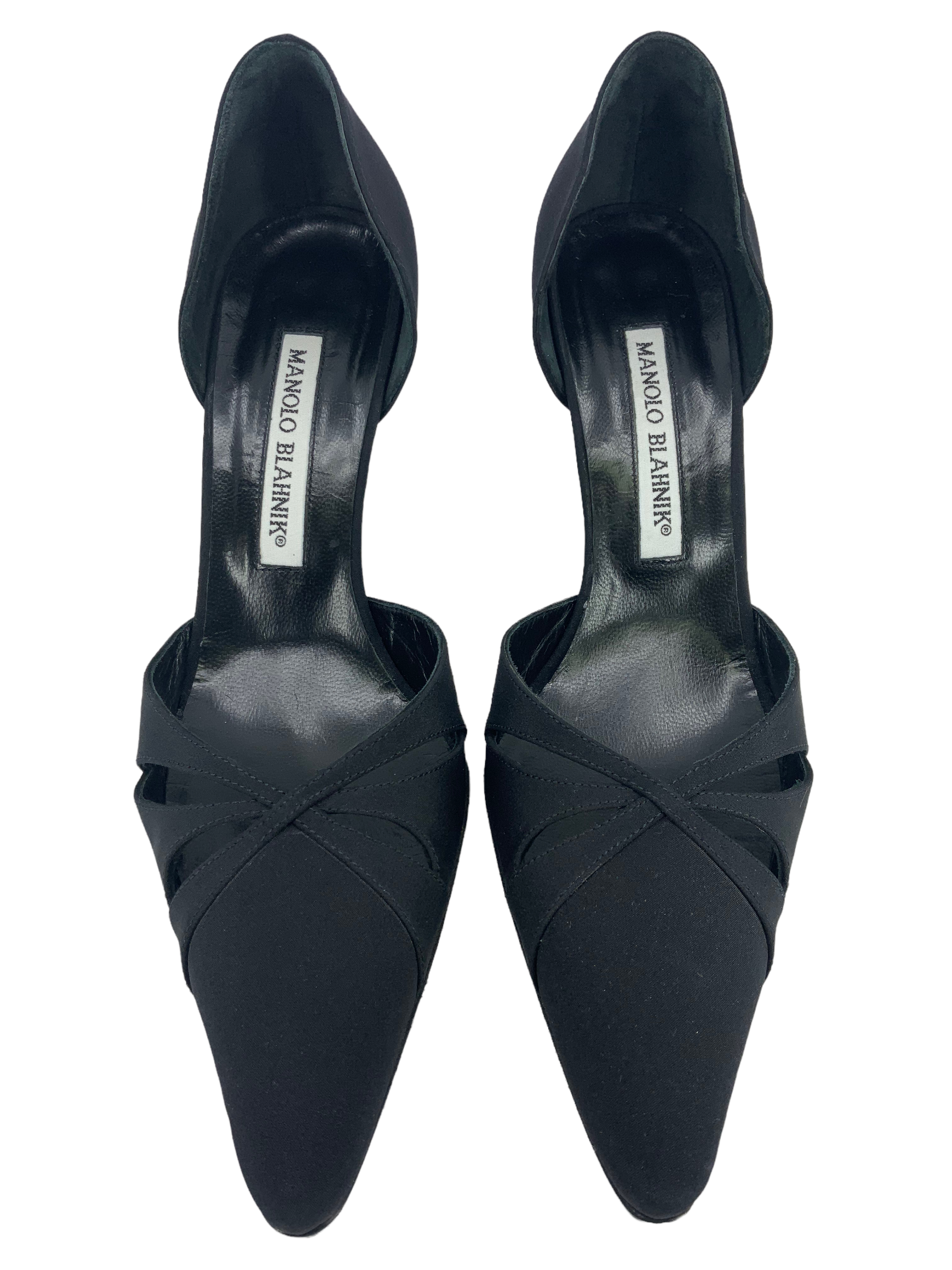 Manolo Blahnik Butterfly Silk Pumps Women's Size 5.5 - Elegant High Heel Shoes for Weddings, Parties & Special Occasions