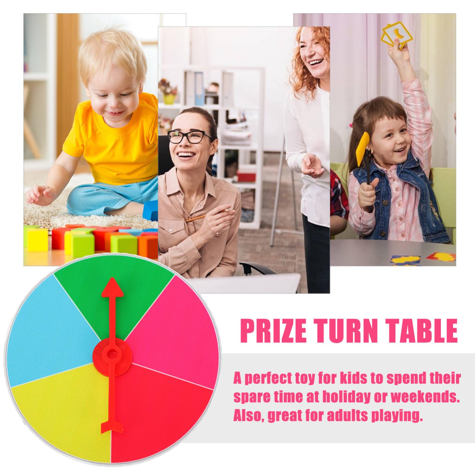Gadpiparty Prize Wheel Slots - Wall Mount Spinning Wheel Game for Parties & Events - Reusable Turn Plate with 10 Slots - Perfect for Carnival, Casino Nights & Fundraisers