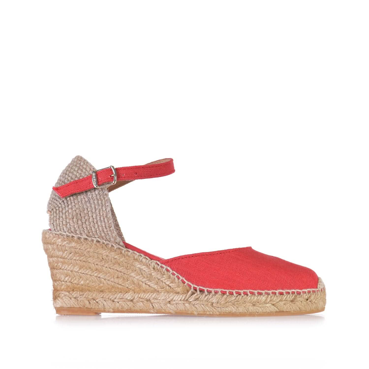 Women's Comfortable Closed Toe Linen Wedge Espadrilles - Breathable Summer Sandals for Beach, Vacation & Casual Outings | Caldes