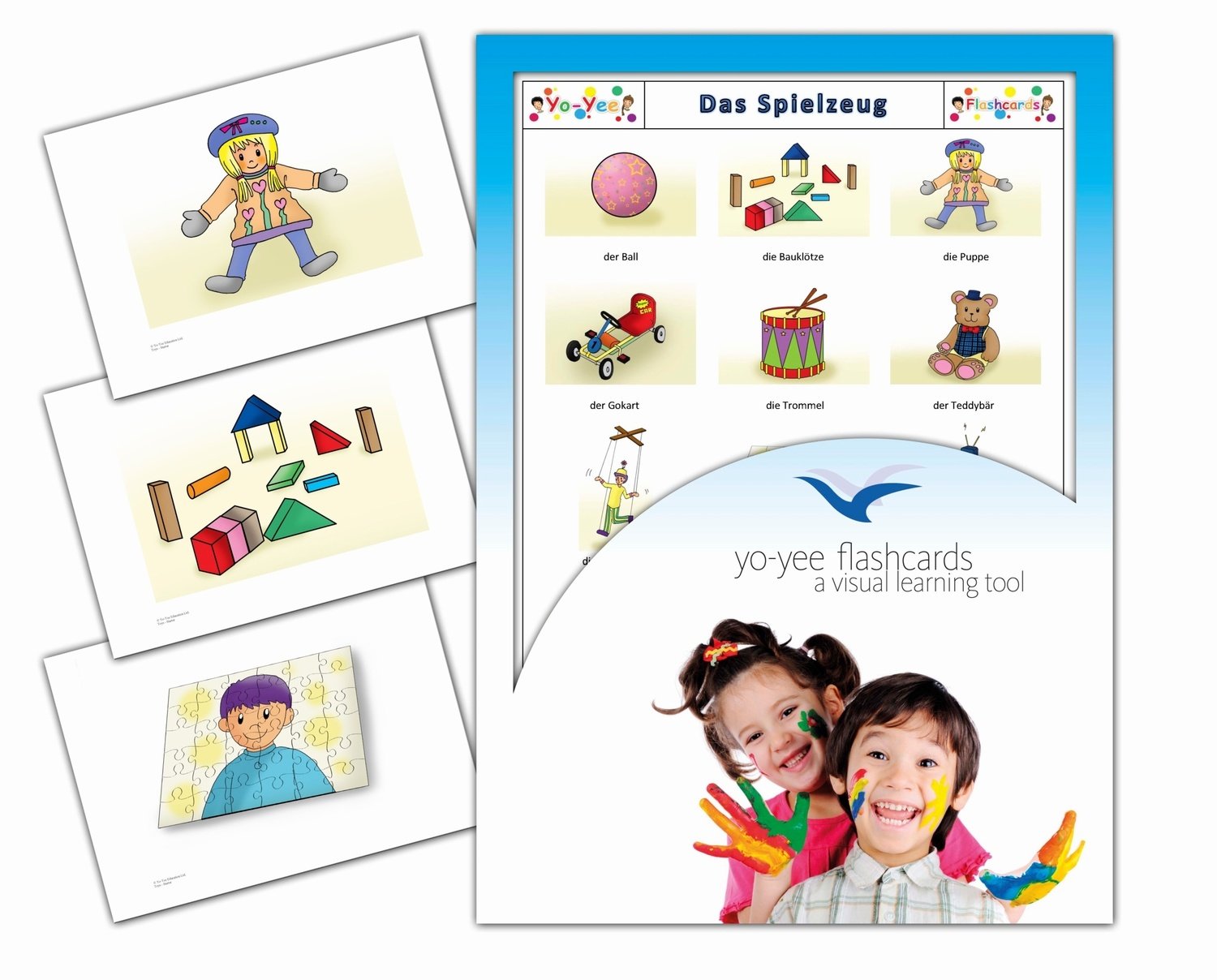 German Language Learning Flashcards for Kids - Toy Vocabulary Picture Cards for Early Education & Bilingual Development - Perfect for Homeschooling, Classroom & Travel Activities