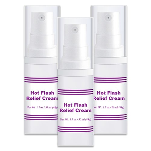 Natural Hot Flash Relief Cream with Estro 500 - 3 Pack for Women | Menopause Symptom Soother | Night Sweats & Hormonal Balance Support