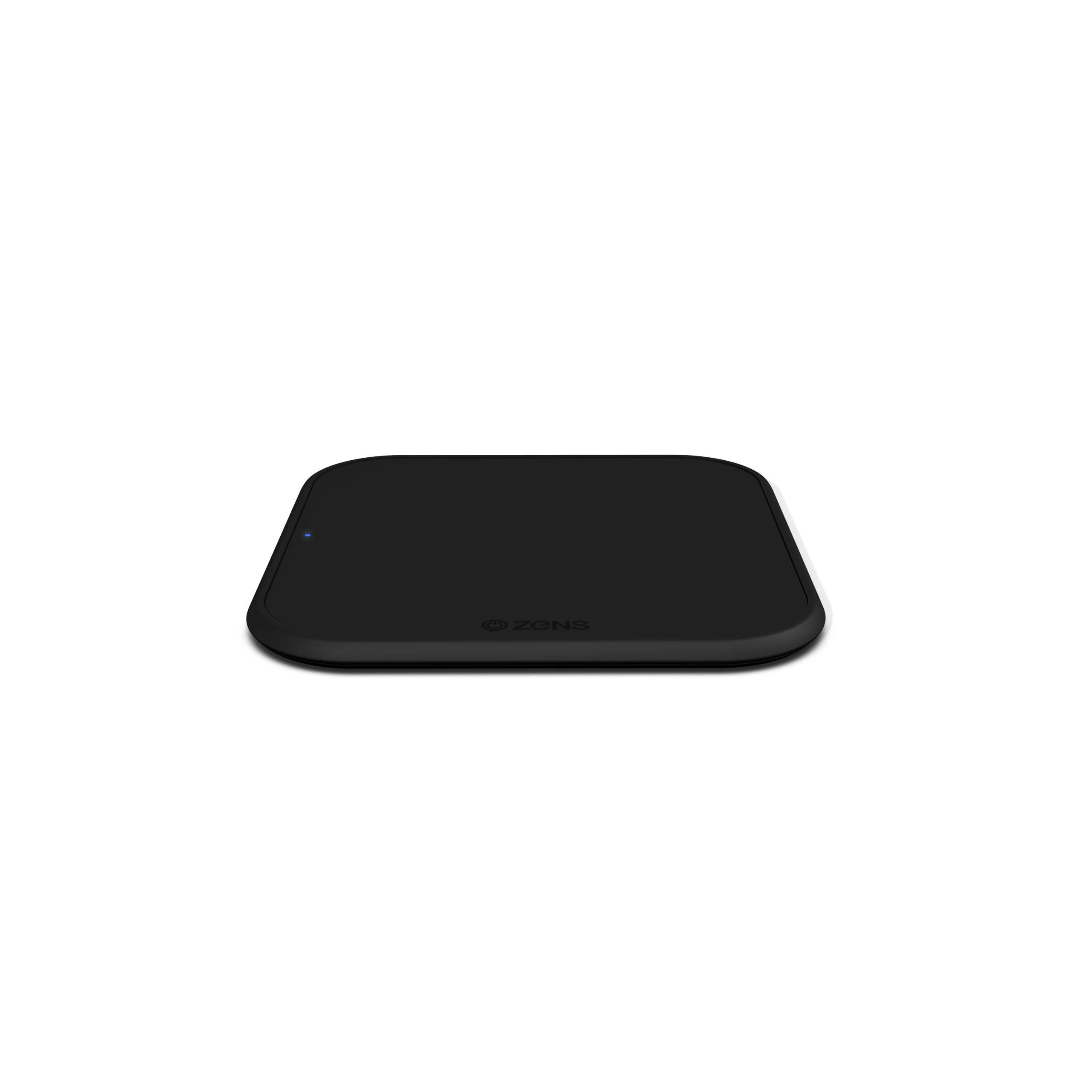 ZENS 10W Fast Wireless Charger for iPhone & Samsung - Non-Slip Surface, 5mm Height, Auto Standby Mode | Perfect for Bedside, Office & Travel Charging