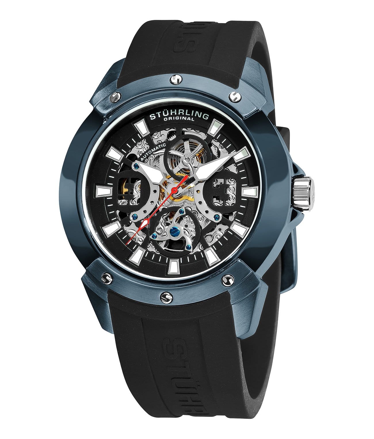 Legacy 266 Automatic 46mm Skeleton Watch for Men - Stainless Steel Mechanical Timepiece with Transparent Dial | Perfect for Business, Formal Events & Luxury Gift Giving