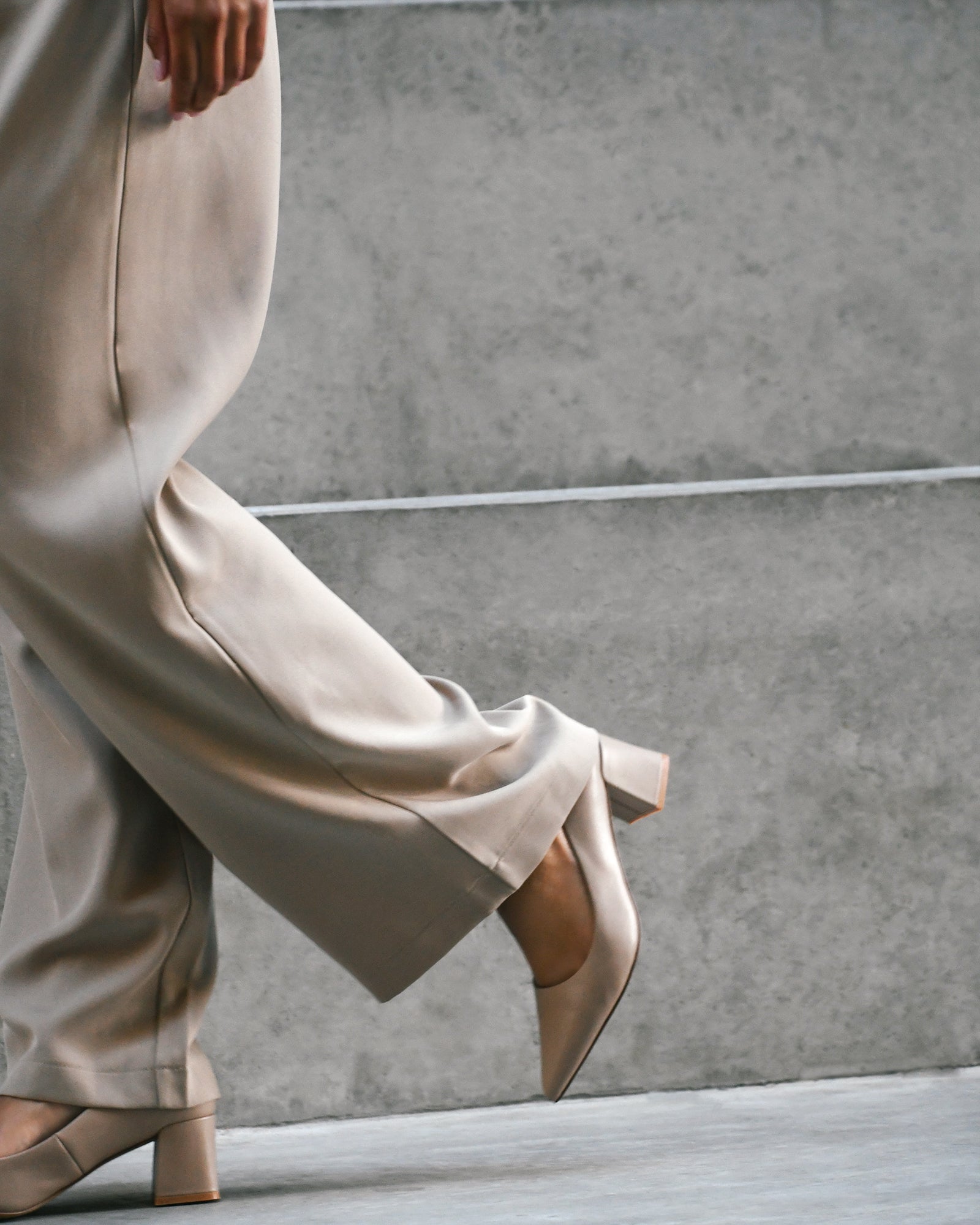Carrington Low Heels - Comfortable Taupe Leather Pumps for Women | Perfect for Office, Wedding & Formal Occasions