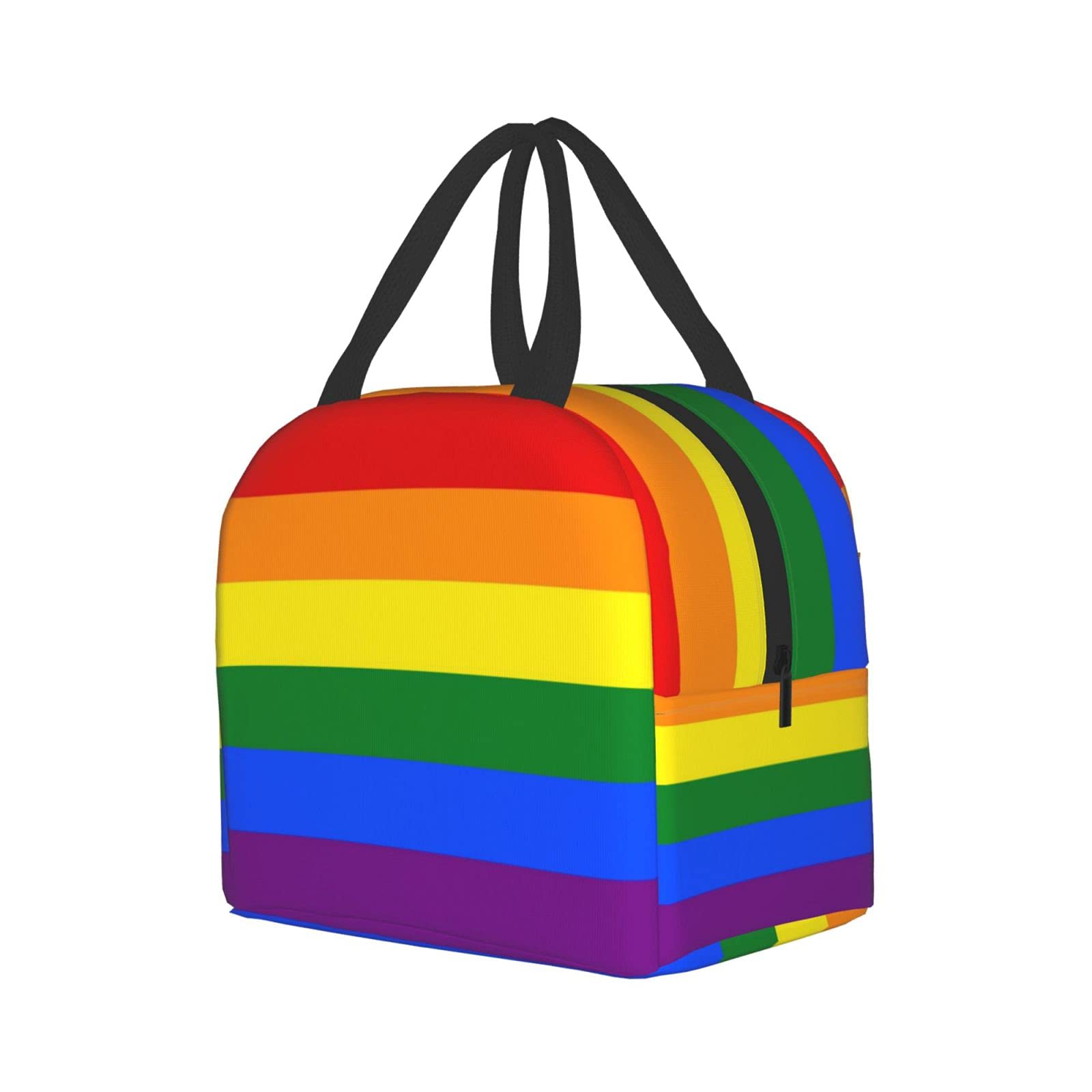 Rainbow Insulated Lunch Box for Kids - Reusable Thermal Lunch Bag for Boys & Girls, Perfect for School, Camping, Hiking, Picnic, Beach & Travel - Ideal for Keeping Meals Fresh All Day
