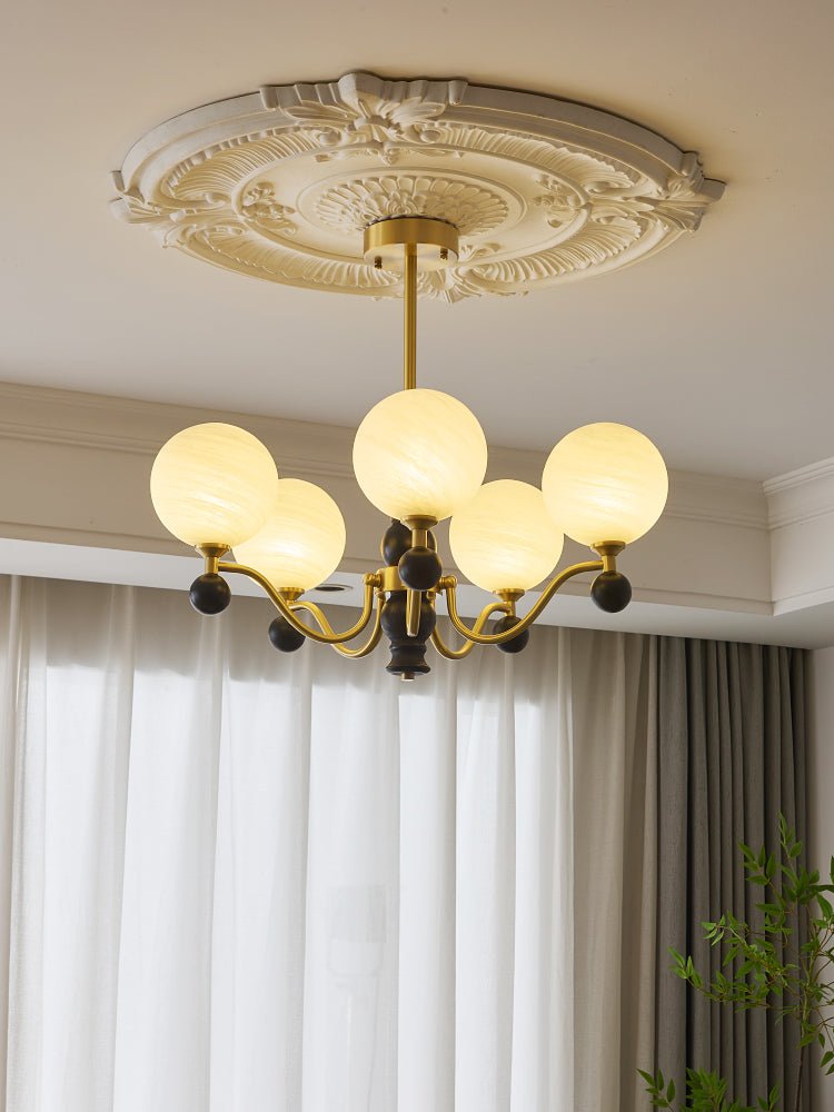 Aether Sphere Chandelier - Modern Crystal Ceiling Light Fixture for Dining Room, Living Room & Bedroom | Elegant Lighting Decor for Home & Office