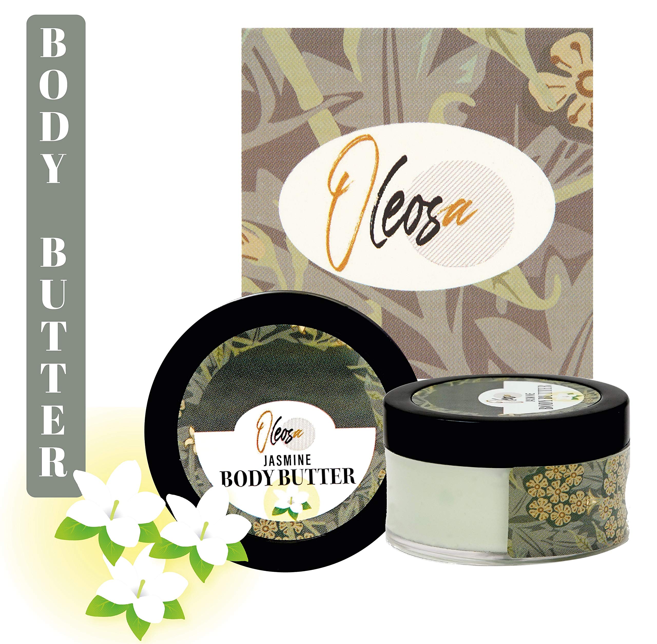 Oleosa Jasmine Body Butter - 50gm | Ultra-Moisturizing & Nourishing for Dry Skin | Perfect for Daily Hydration & Spa Nights