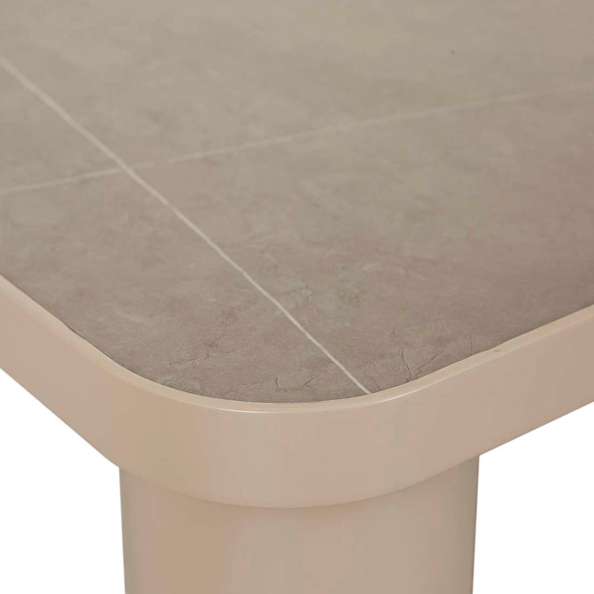 Frankie Outdoor Ceramic Coffee Table - Weatherproof Patio Furniture for Garden, Poolside & Backyard - Modern Square Coffee Table for Outdoor Living Spaces