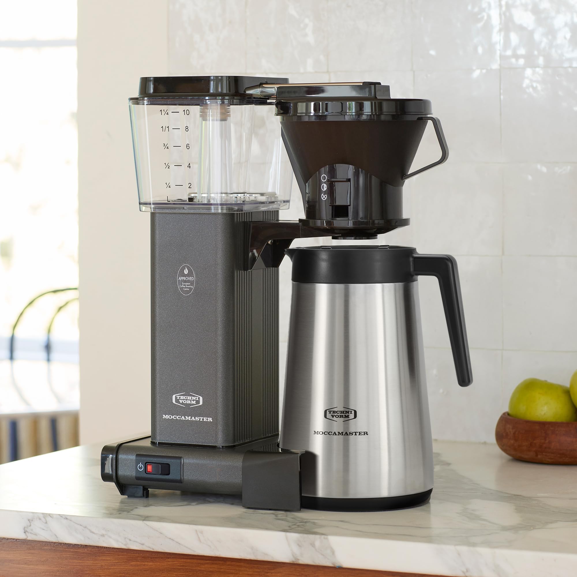 Technivorm KBT 40 oz Coffee Maker - Premium Drip Coffee Brewer in Stone Grey | Perfect for Home, Office & Specialty Coffee Shops