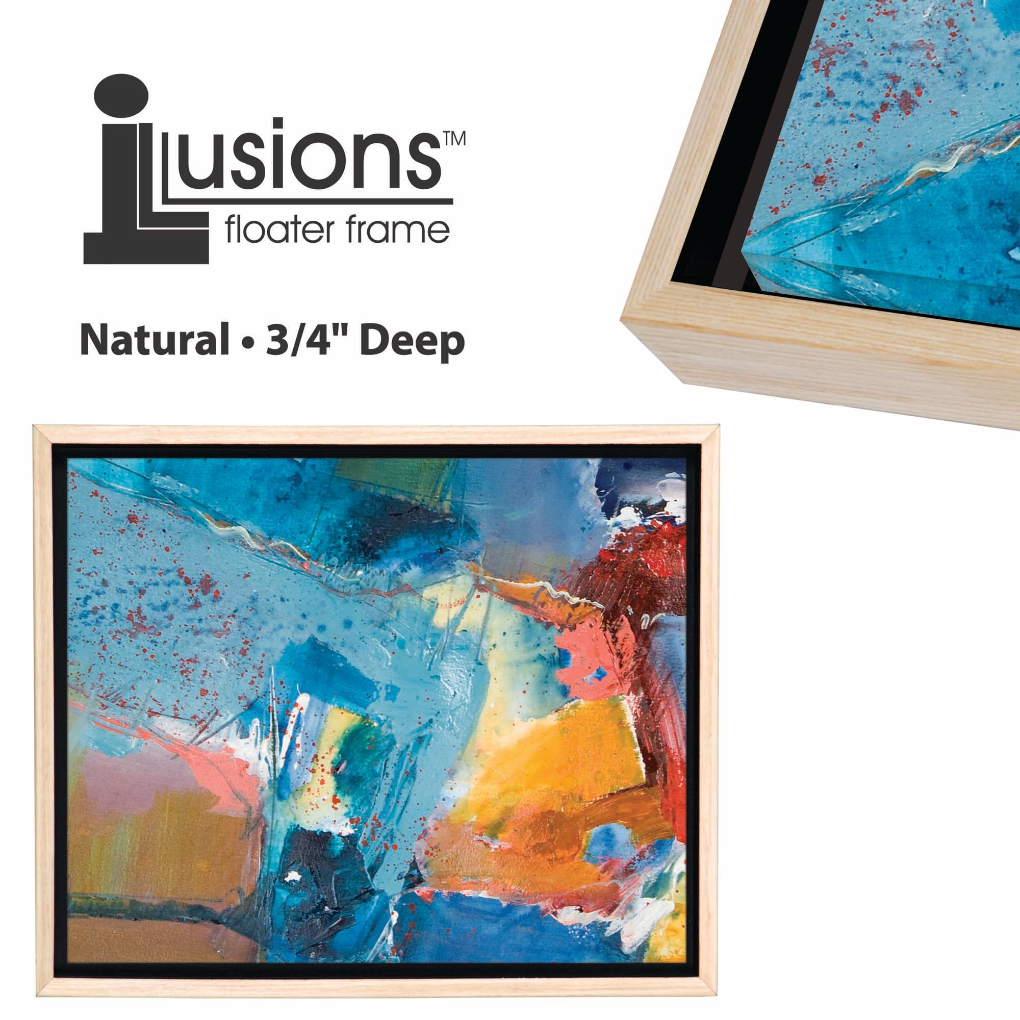 Creative Mark Illusions Floating Frame for 3/4