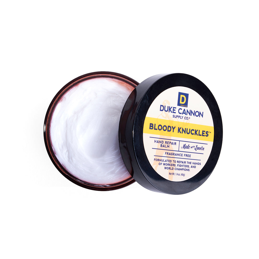Duke Cannon Bloody Knuckles Hand Balm for Dry Cracked Skin – Moisturizing Hand Cream for Men – Ideal for Outdoor Work, Cold Weather & Tough Jobs