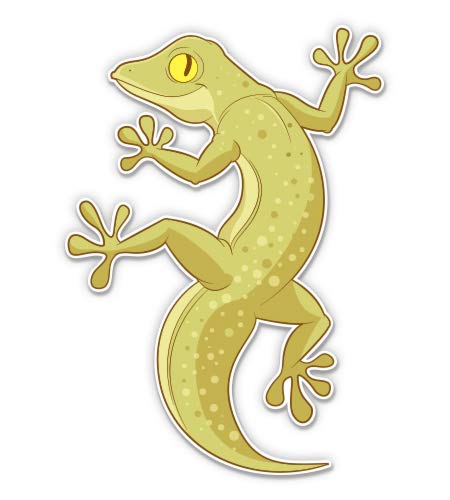 Smiling Gecko 3 Inch Vinyl Sticker - Waterproof Decal for Car, Laptop, Water Bottle, Phone - Perfect for Outdoor Gear, DIY Projects & Personalizing Accessories