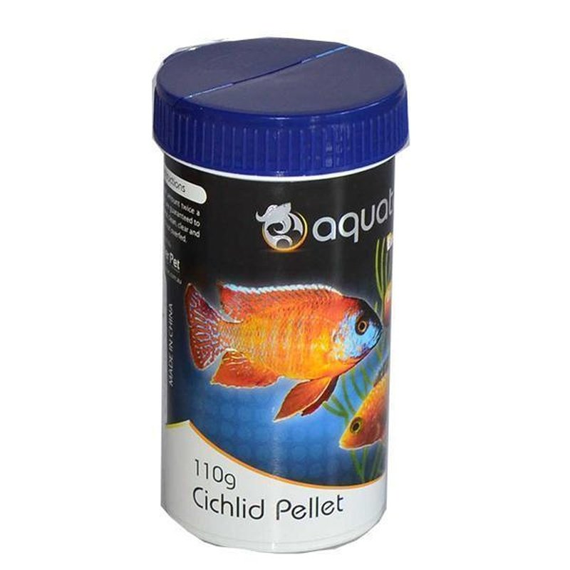 Premium Aquatopia Cichlid Pellets - High Protein Fish Food for African & South American Cichlids - Ideal for Freshwater Aquariums & Fish Tanks - Promotes Vibrant Colors & Healthy Growth