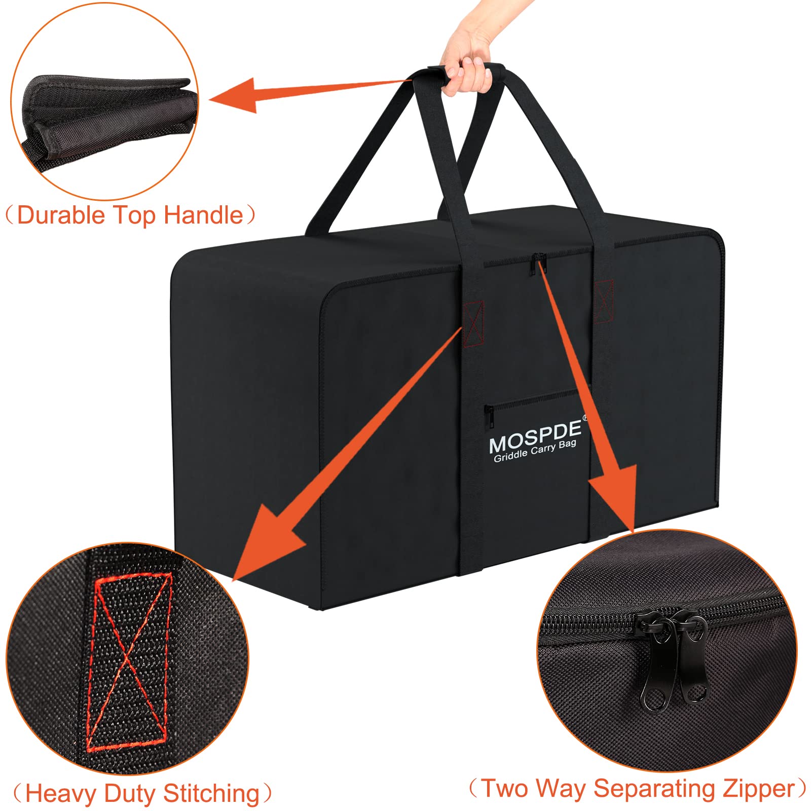 **Blackstone 22 Inch Griddle Carry Bag - Heavy Duty 600D Water-Resistant Cover for Table Top Griddle with Lid & Stand - Perfect for Camping, Tailgating, and Outdoor Cooking**