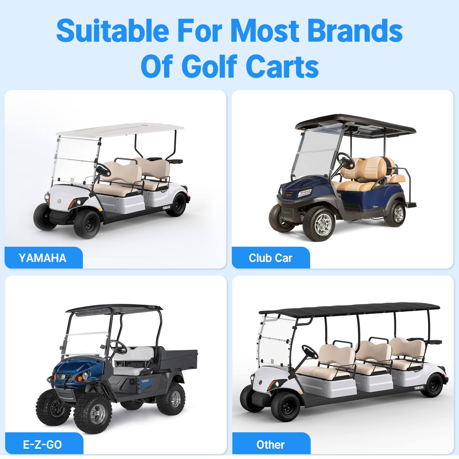 Redodo 48V 100Ah Bluetooth Lithium Battery Kit for Golf Carts - Compatible with Club Car, EZGO, ICON & Yamaha | Long-Lasting Power Upgrade for Smooth Golf Course Rides & Neighborhood Cruising